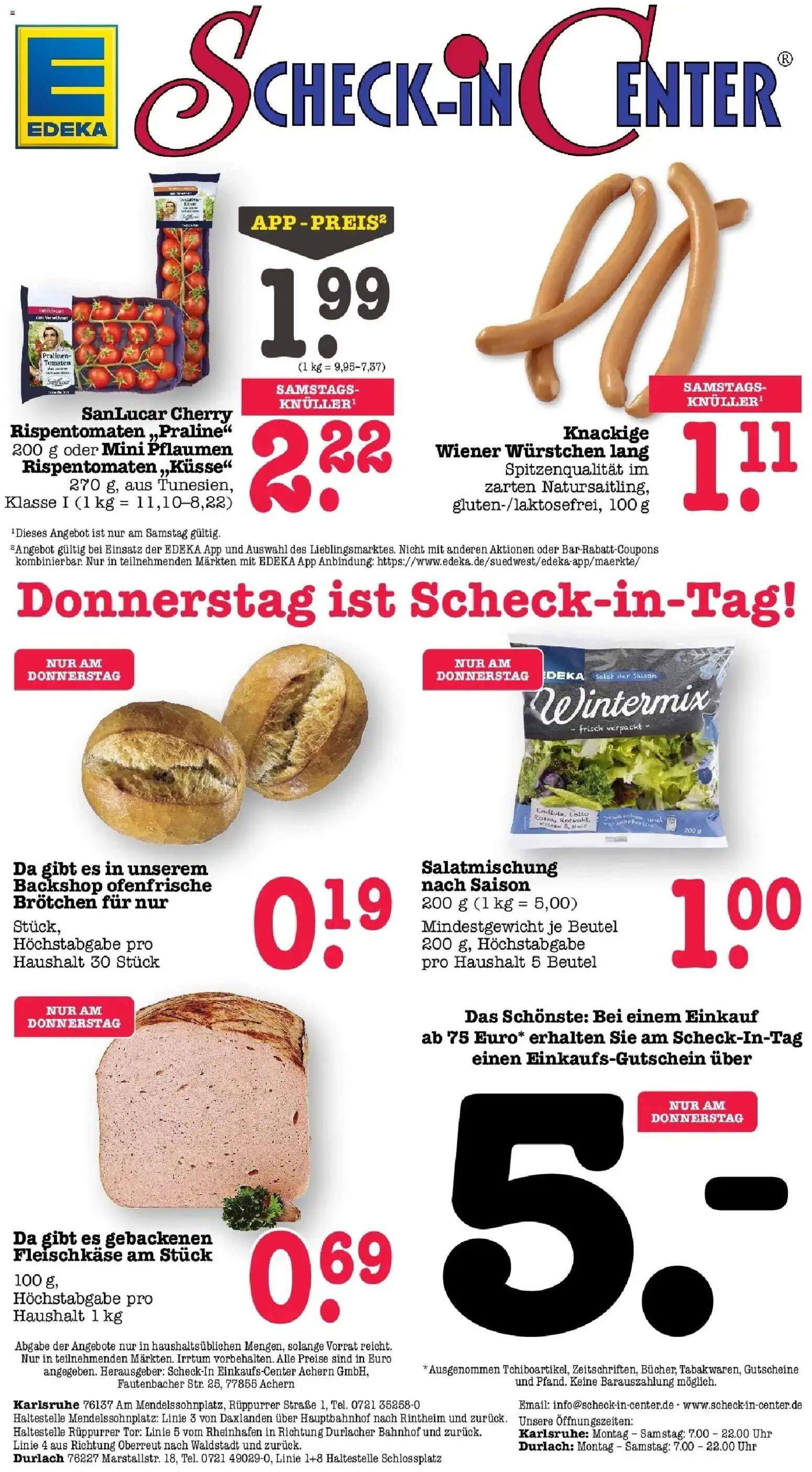 E center Prospekt Sinzheim	 – gültig ab 16.03.2026 | Seite: 76 | Produkte: Tomaten, Ofenfrische, Salat, Uhr