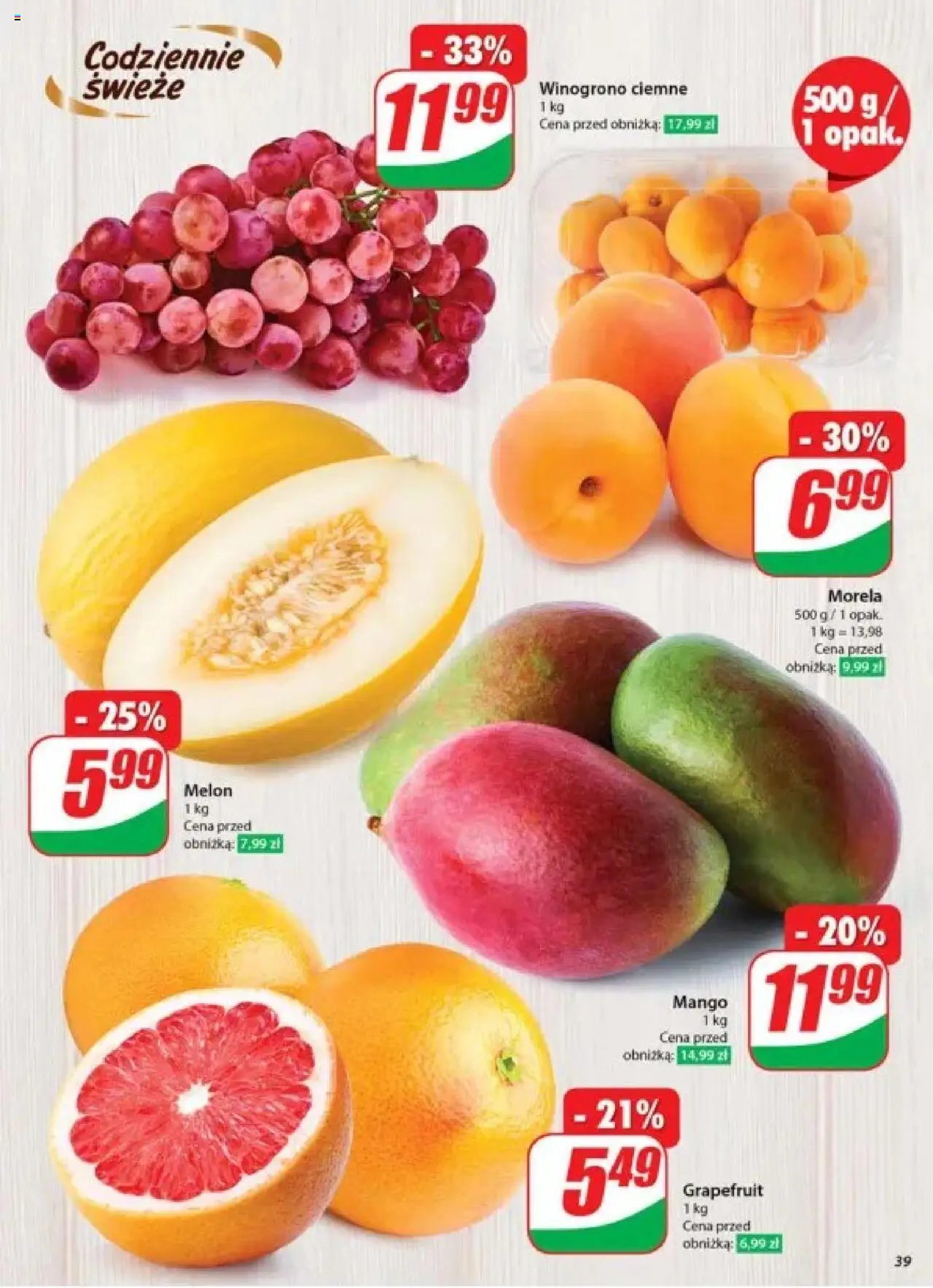 Dino Gazetka od 28.05.2025 | Strona: 39 | Produkty: Mango, Melon, Winogrono