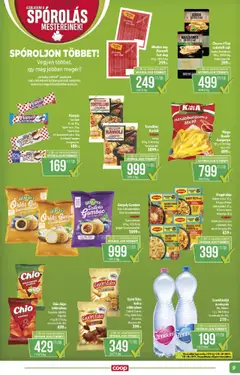 COOP akciós ujság - amely érvényes a következő dátumtól: 18.09.2025 | Oldal: 9 | Termékek: Penne, Hasábburgonya, Csirkemell, Keksz