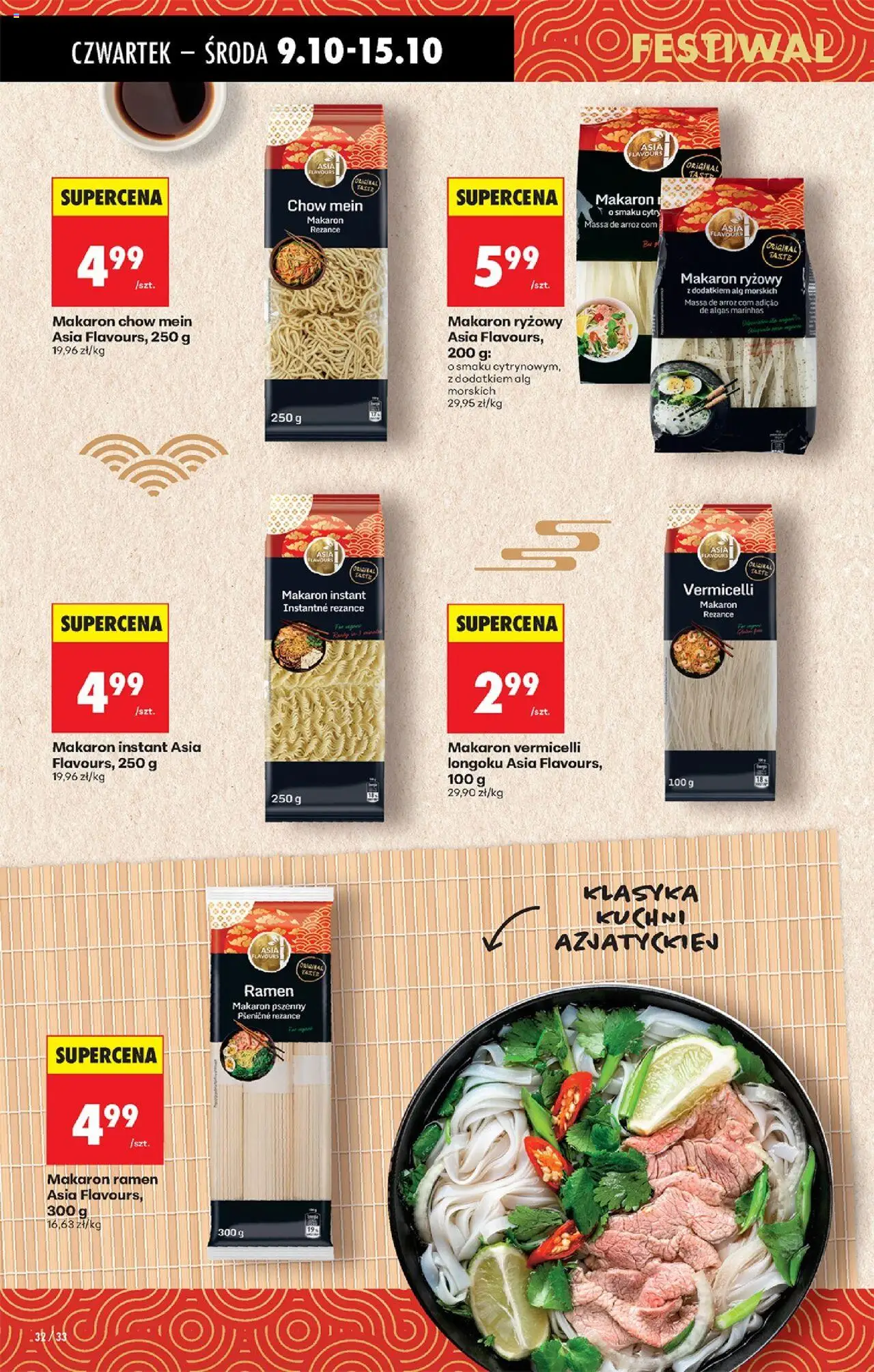 Biedronka gazetka - Oferta w tym tygodniu od 09.10.2025 | Strona: 38 | Produkty: Makaron ramen, Makaron vermicelli, Makaron chow mein, Makaron ryżowy