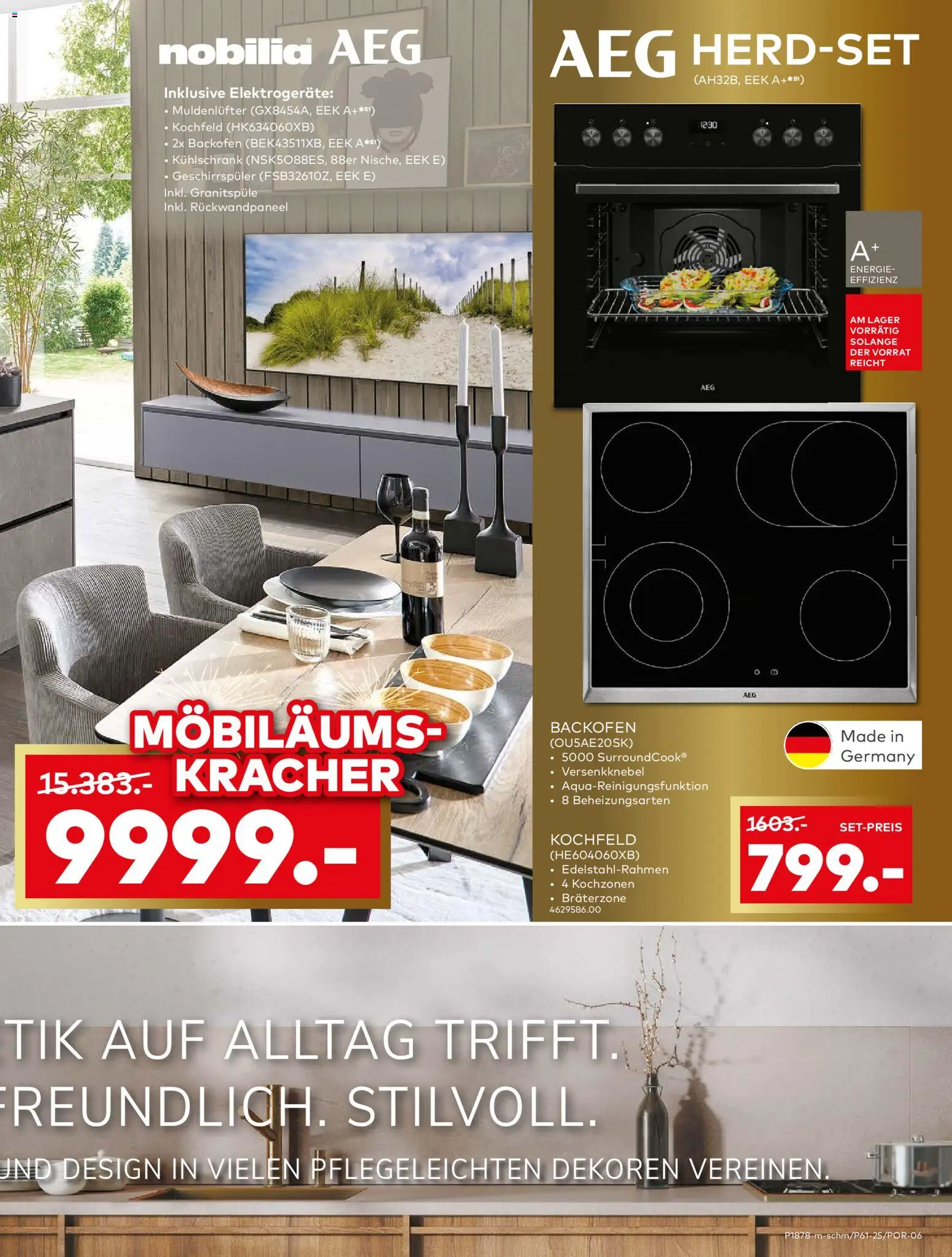 Porta! - Küchentester gesucht: jetzt bewerben und Traumküche zum halben Preis sichern - FreliBorBVGremBerAa – gültig ab 16.11.2025 | Seite: 3 | Produkte: AEG, Geschirrspüler, Kochfeld, Backofen