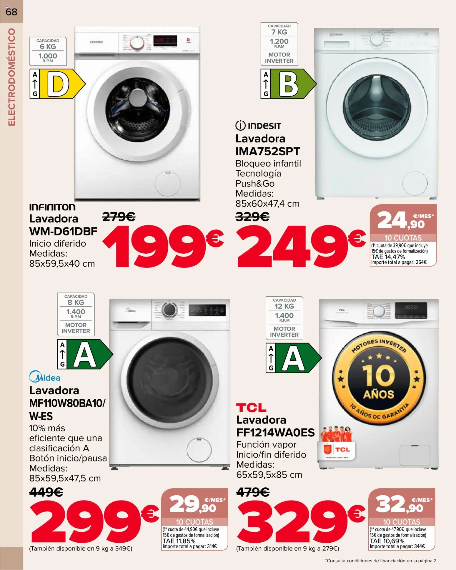 Carrefour folleto │ válido desde el 09.01.2026 | Página: 68 | Productos: Lavadora