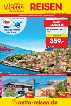 Netto Reisen Prospekt 	 ab 30.04.2026 gültig
