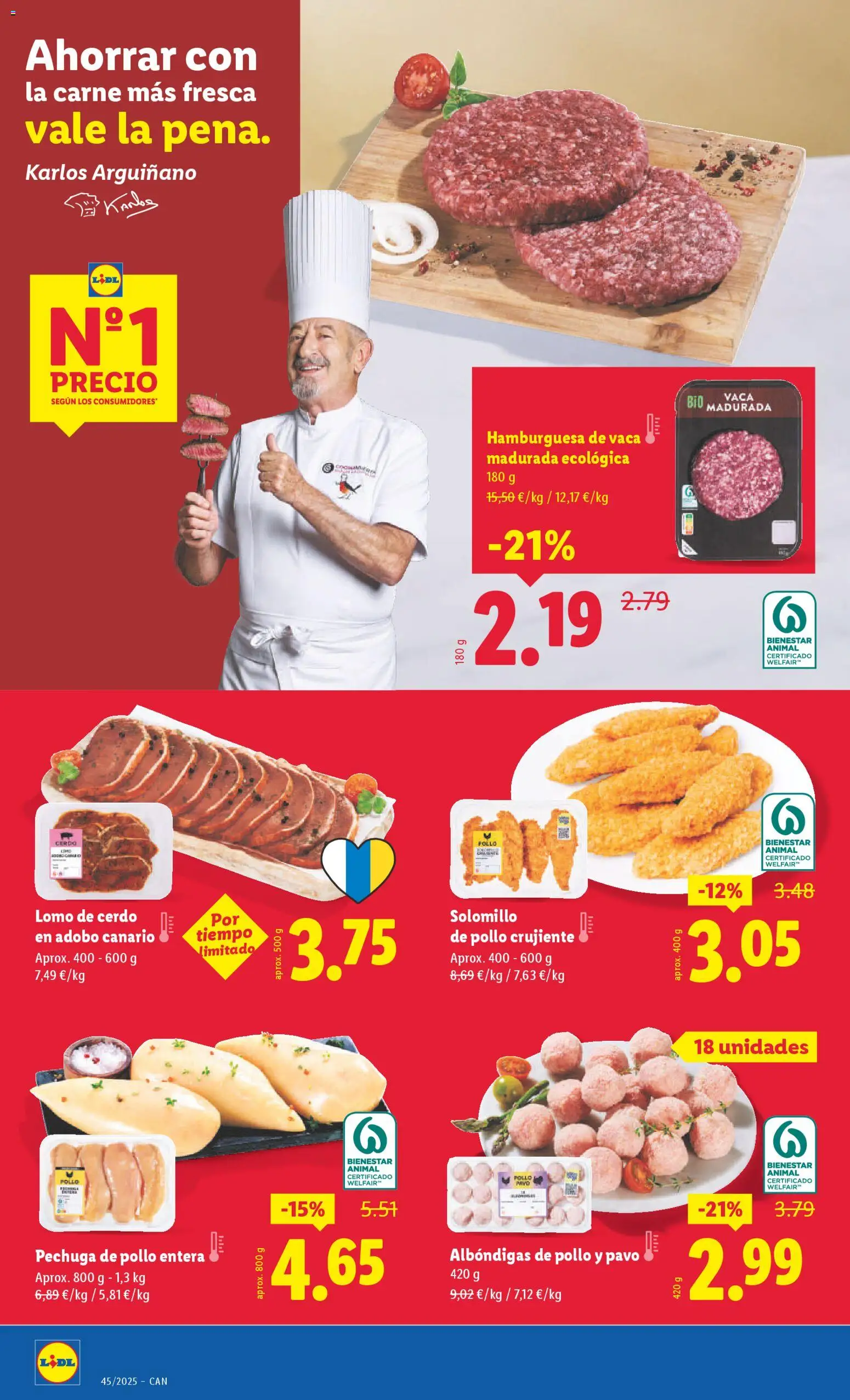 Lidl - Canarias │ válido desde el 03.11.2025 | Página: 8 | Productos: Cerdo, Σοκολατούχο γάλα
