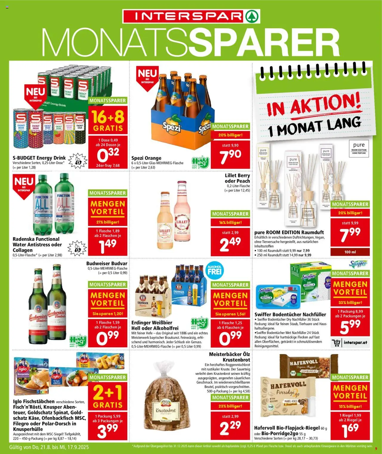 Interspar Flugblatt - Oberösterreich gültig ab 21.08.2025 | Seite: 9