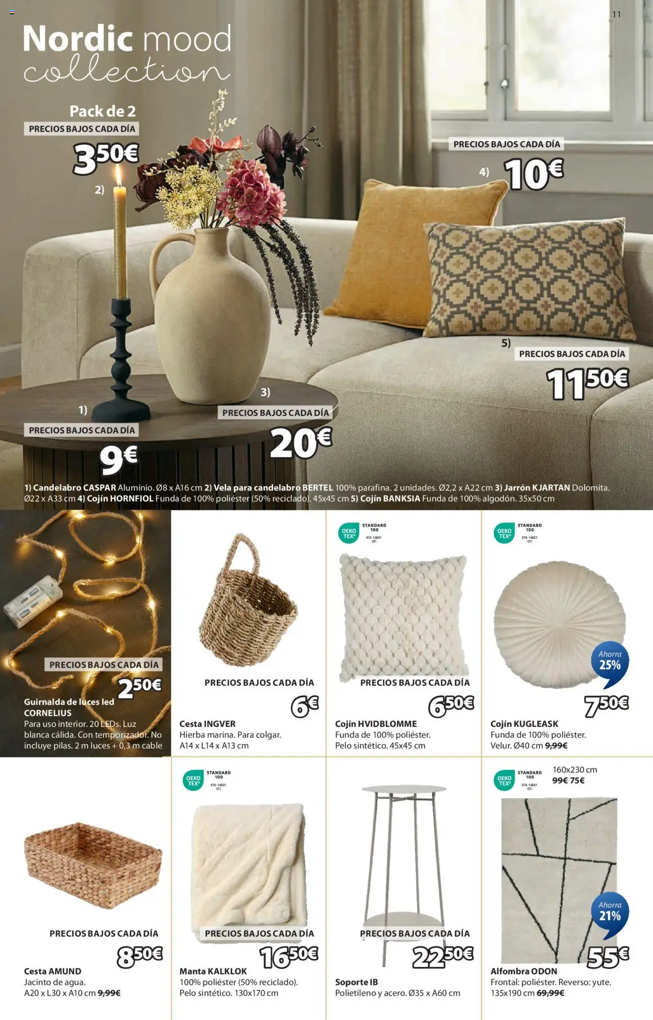 JYSK Grandes ofertas │ válido desde el 31.07.2025 | Página: 12 | Productos: Cable, Funda, Cojín, Cesta