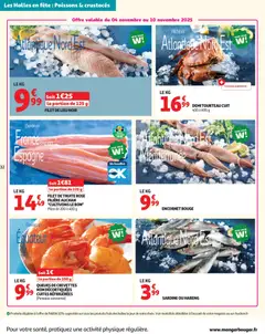 Auchan - Prévisualisation de Auchan prospectus valide à partir de 04.11.2025 | Page: 32 | Produits: Tourteau cuit, Pêche, Sardine, Crevettes