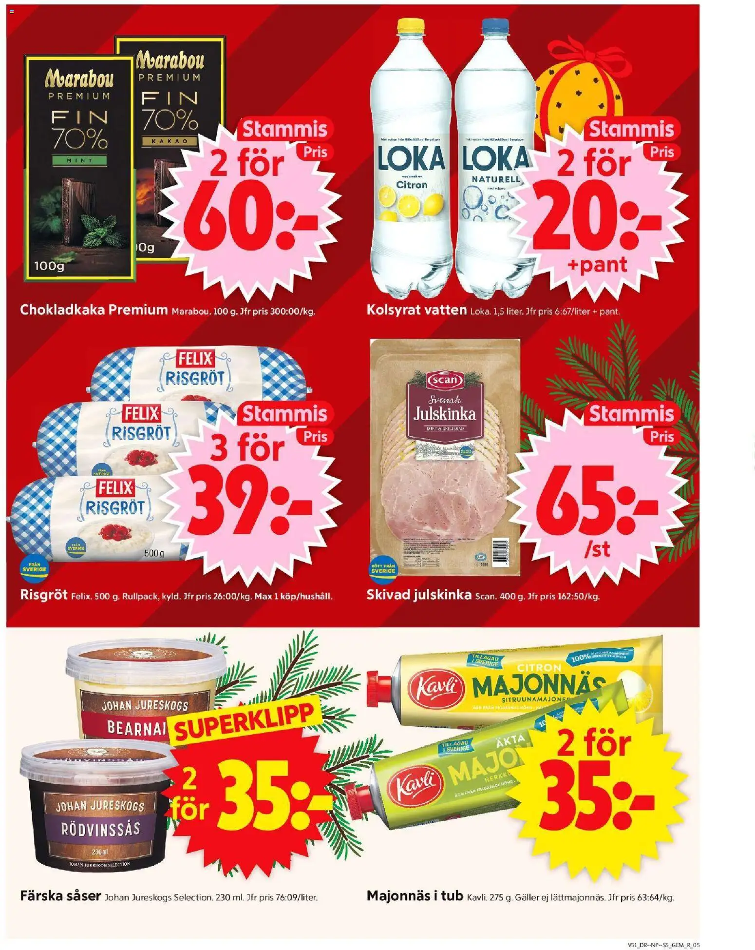 ICA Supermarket reklamblad aktuell från 15.12.2025 | Sida: 5 | Produkter: Gem, Loka, Chokladkaka, Citron
