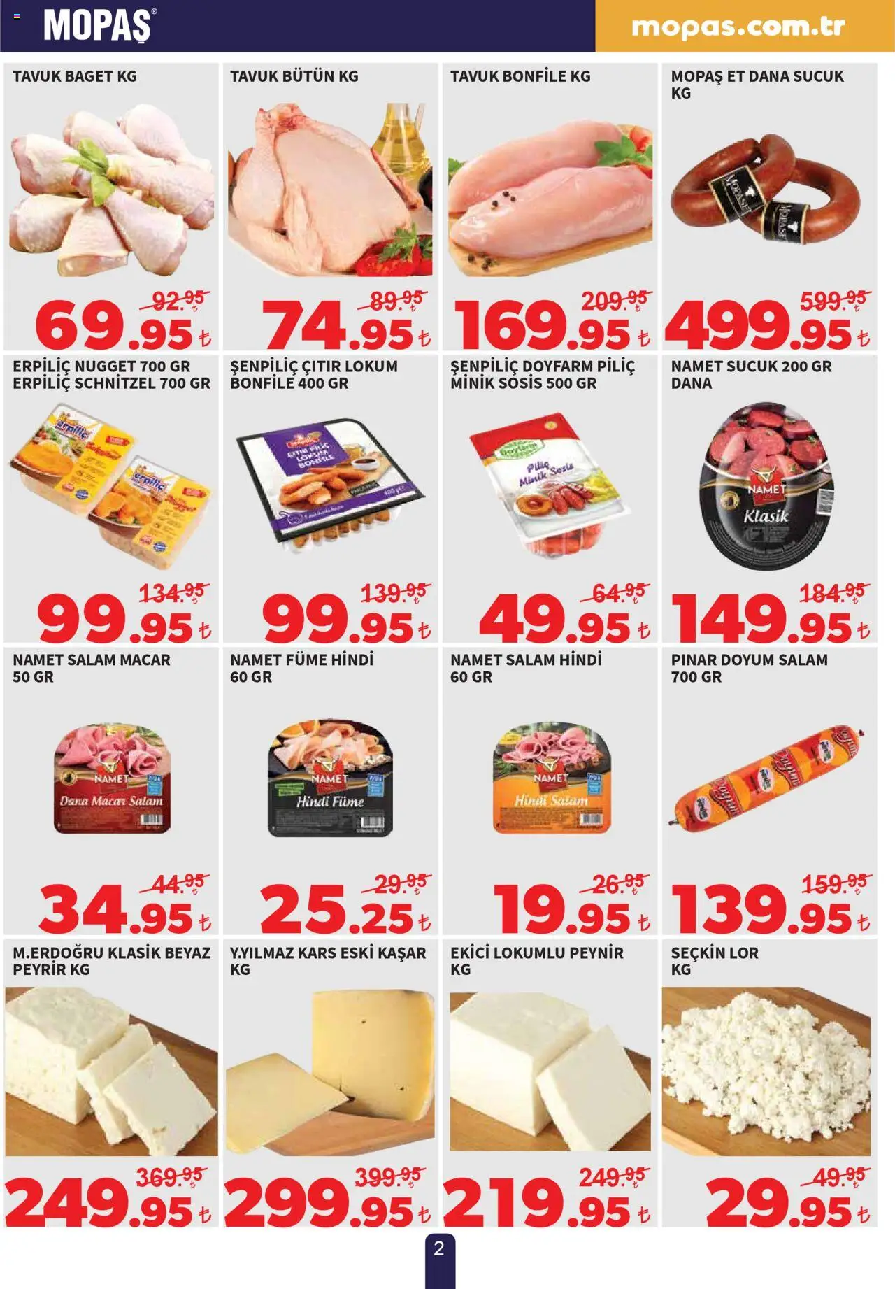 Mopaş Katalog - 19.08.2025 tarihinden itibaren geçerlidir | Sayfa: 2 | Ürünler: Peynir, Ekici, Sosis, Piliç