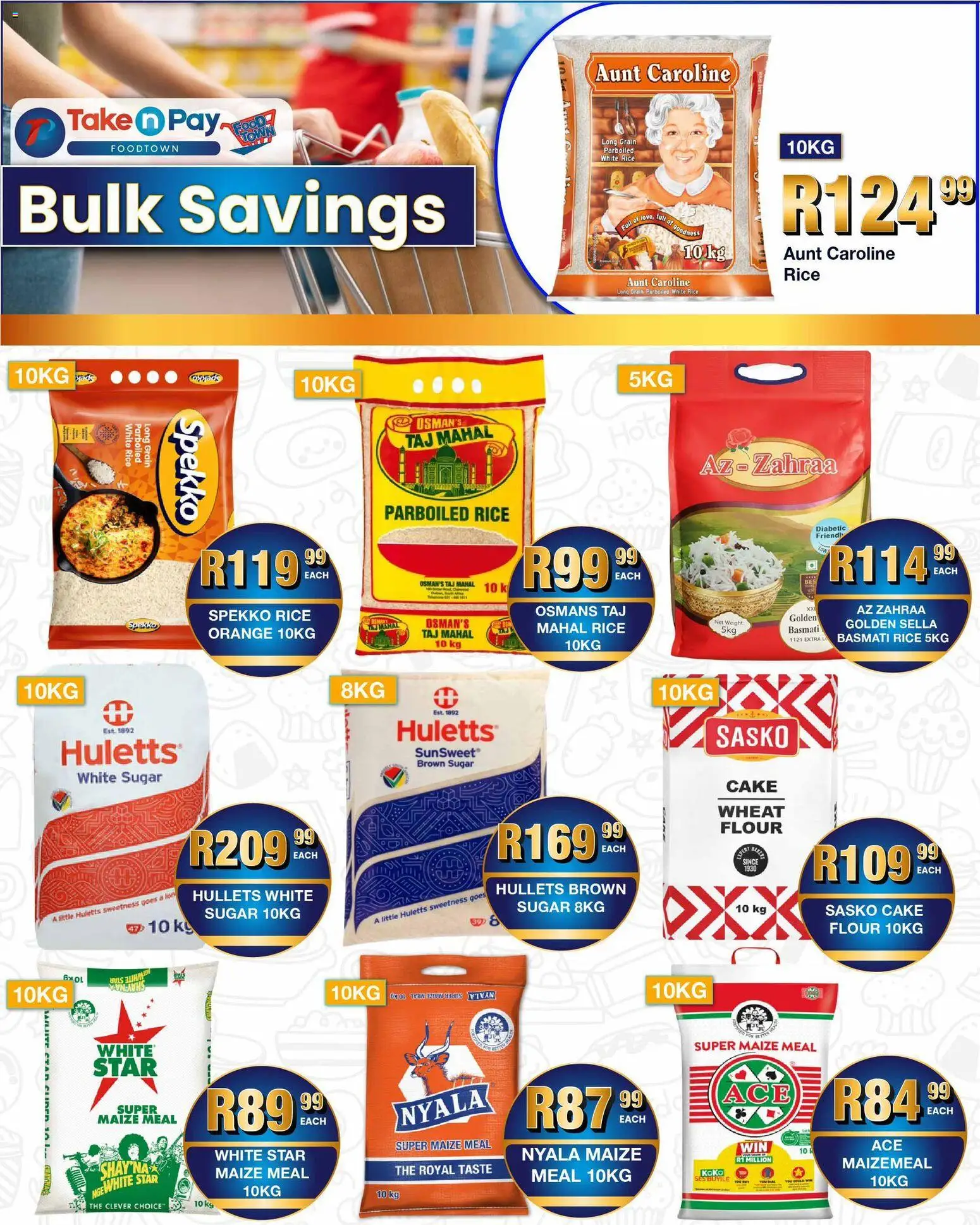New Take n Pay catalogue – valid from 06.04.2026 | Page: 17 | Products: Cake, Flour, Maize meal, Rice