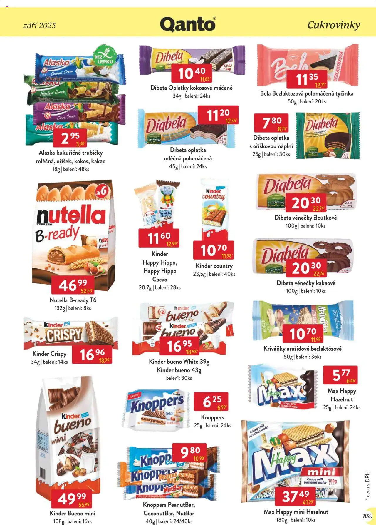 Astur & Qanto leták - Velkoobchod 09/2025 od 01.09.2025 | Strana: 103 | Produkty: Knoppers, Kinder, Kinder Bueno, Oplatky