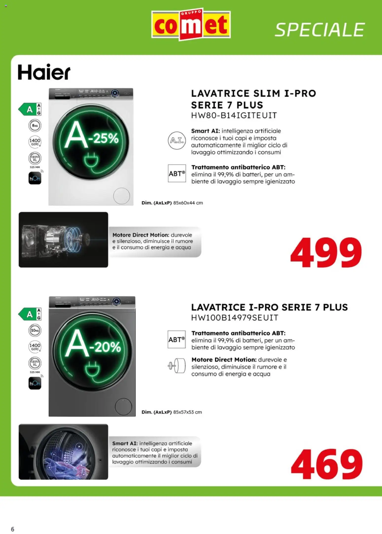 Volantino Comet del 17.11.2025 | Pagina: 6 | Prodotti: Acqua, Lavatrice