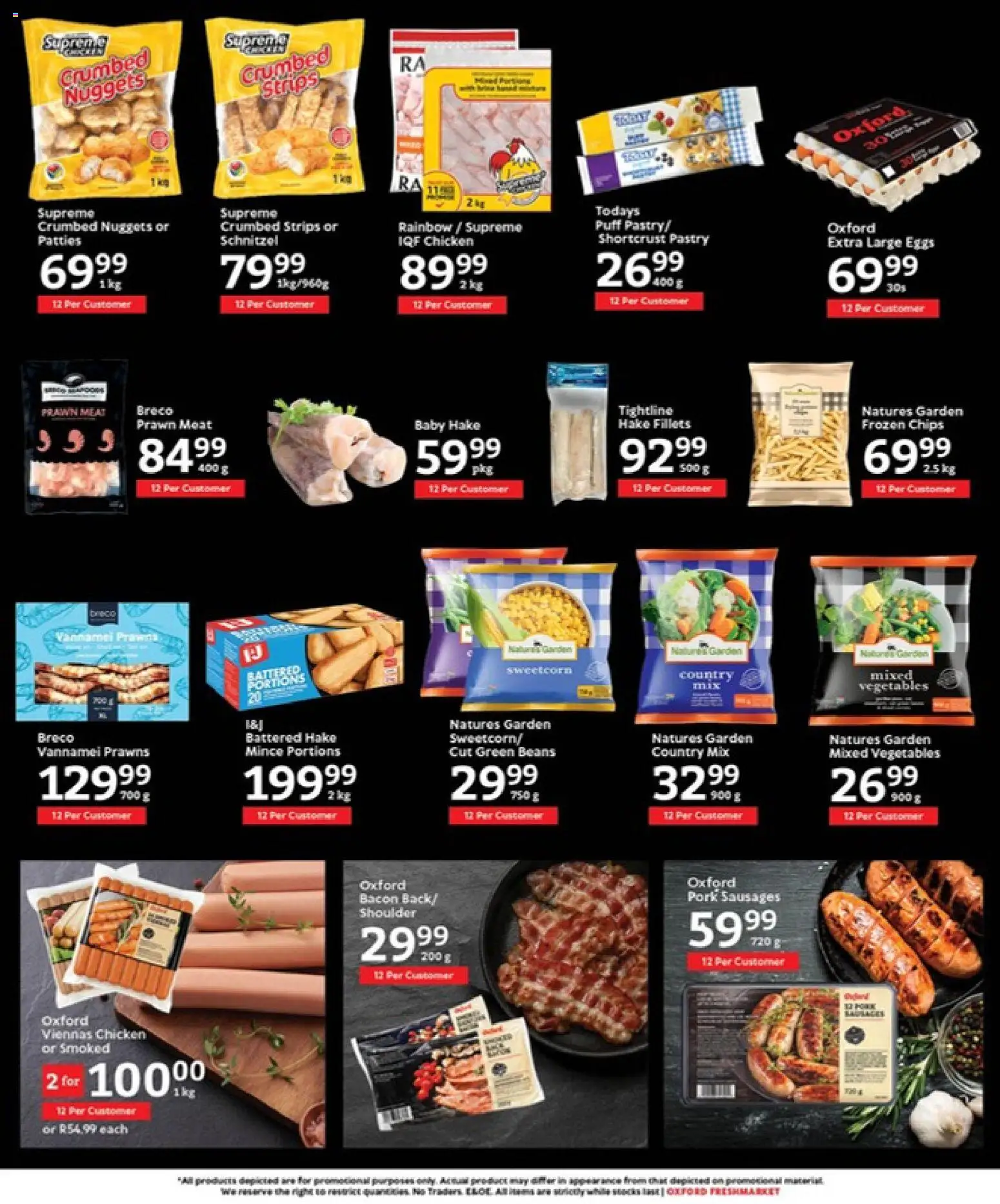 New Oxford Freshmarket catalogue – valid from 08.04.2026 | Page: 13 | Products: Eggs, Chicken, Pork, Chips