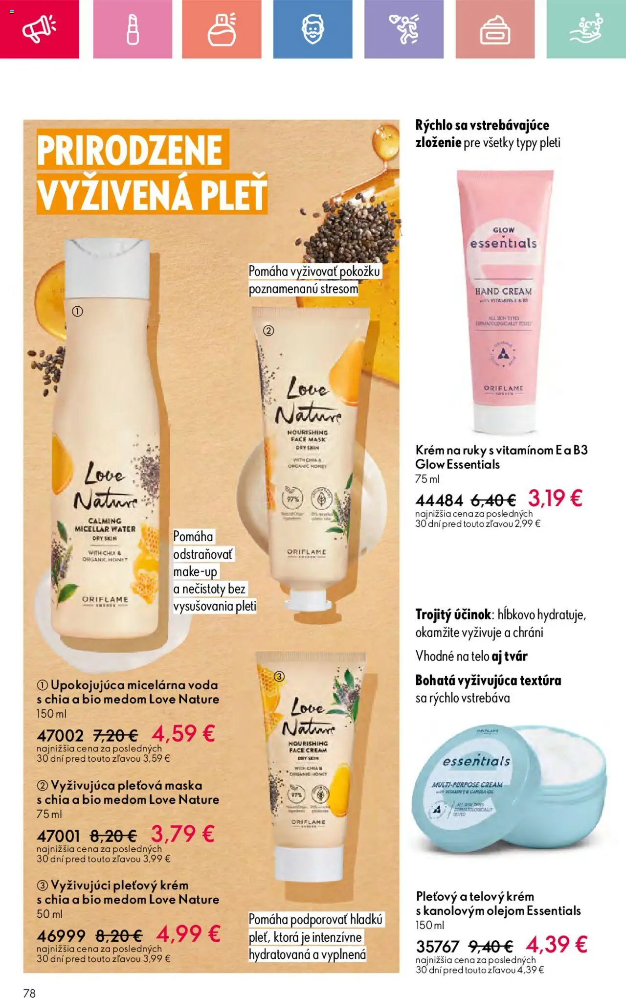 Katalóg Oriflame 12 2025 │ platný od 17.08.2025 | Strana: 78 | Produkty: Maska, Telový krém, Krém na ruky, Krém