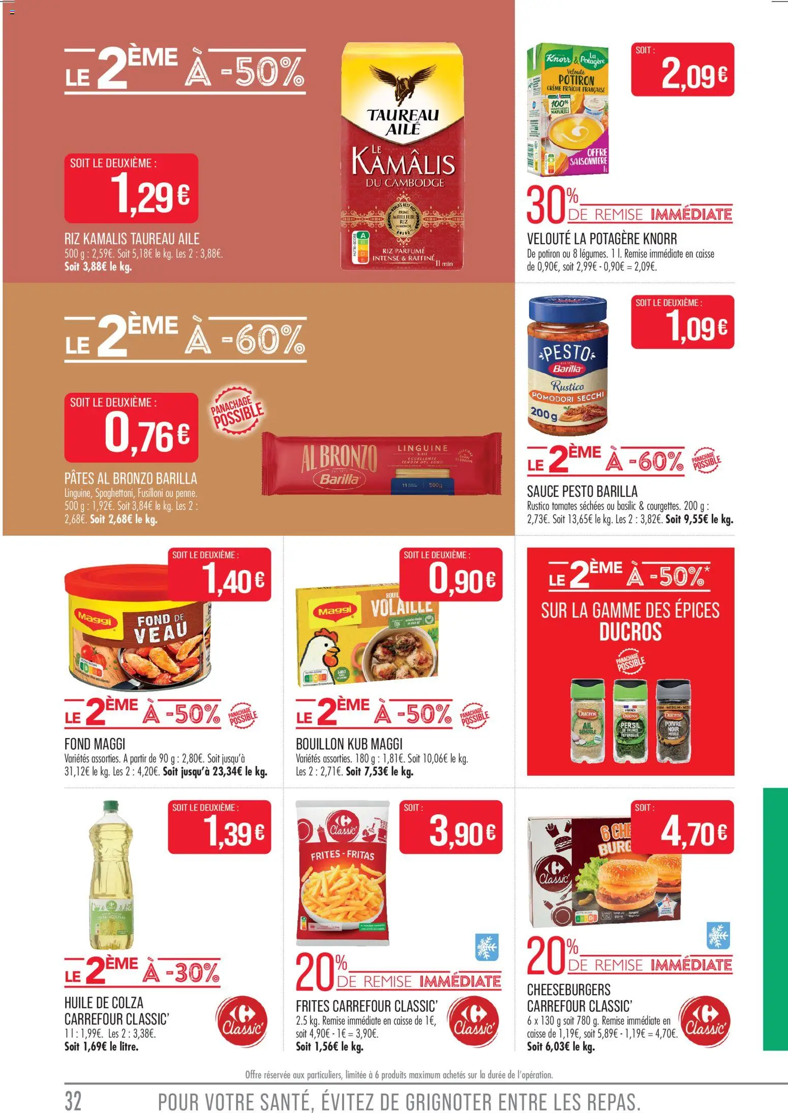 {H1} | Page: 32 | Produits: Persil, Semoule, Huile, Pâtes