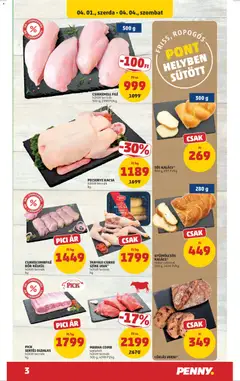 PICK SERTÉS OLDALAS, hűtött termék kg - amely érvényes a következő dátumtól: 01.04.2026 | Oldal: 3
