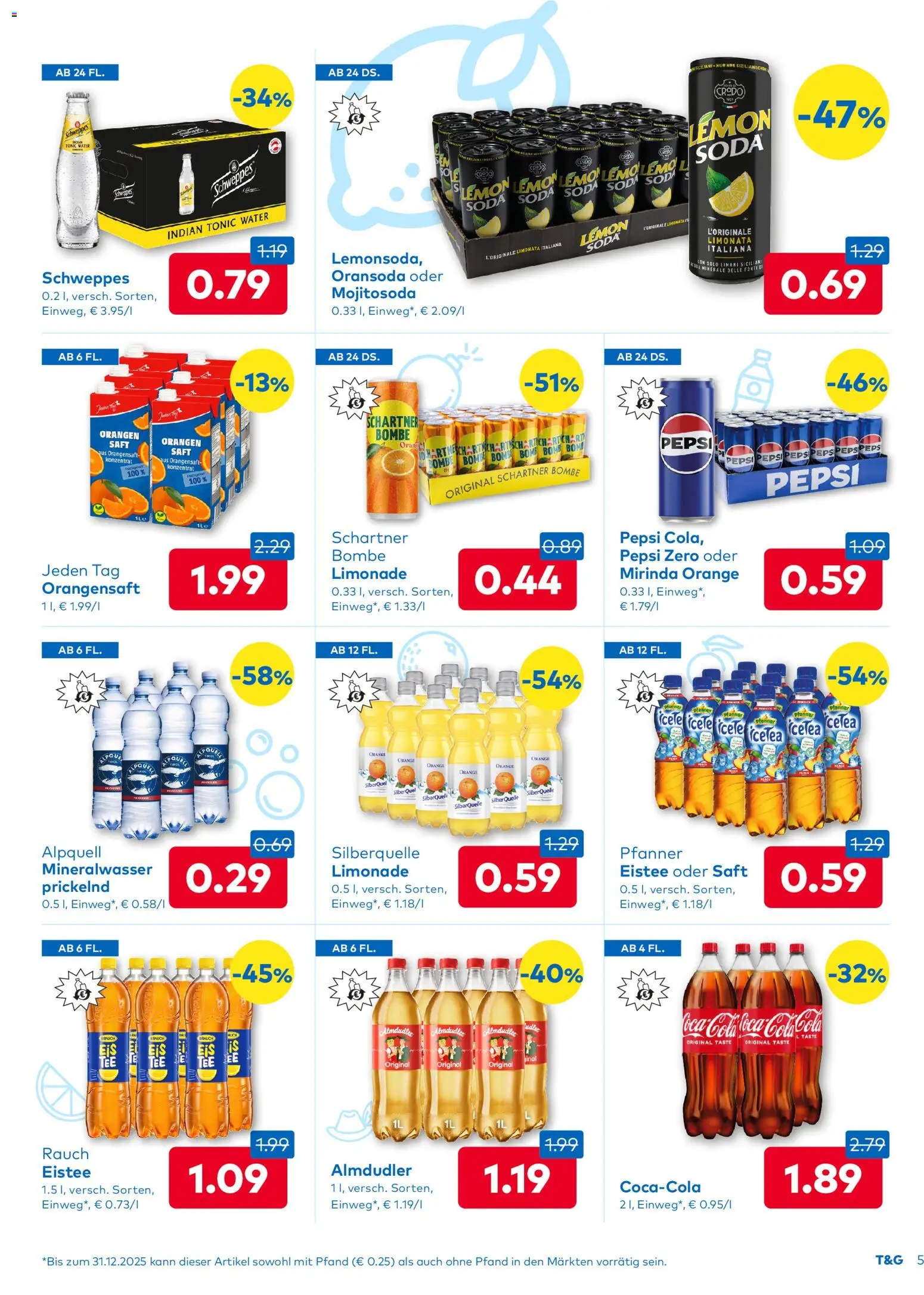 T&G Flugblatt gültig ab 20.11.2025 | Seite: 5 | Produkte: Saft, Orangen