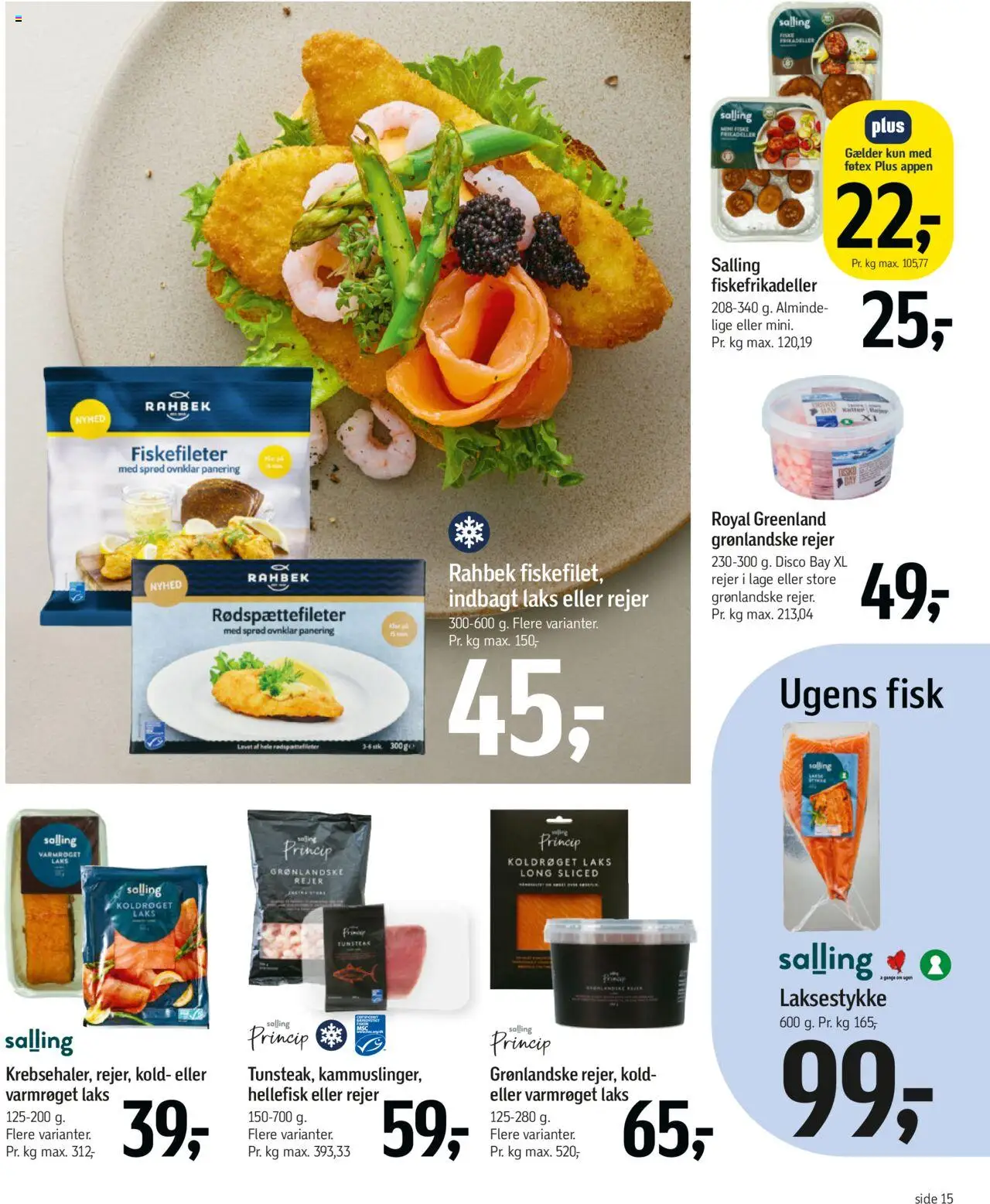 Føtex Tilbudsavis gyldig fra 15.08.2025 | Side: 25 | Produkter: Fisk, Fiskefrikadeller, Frikadeller, Rejer