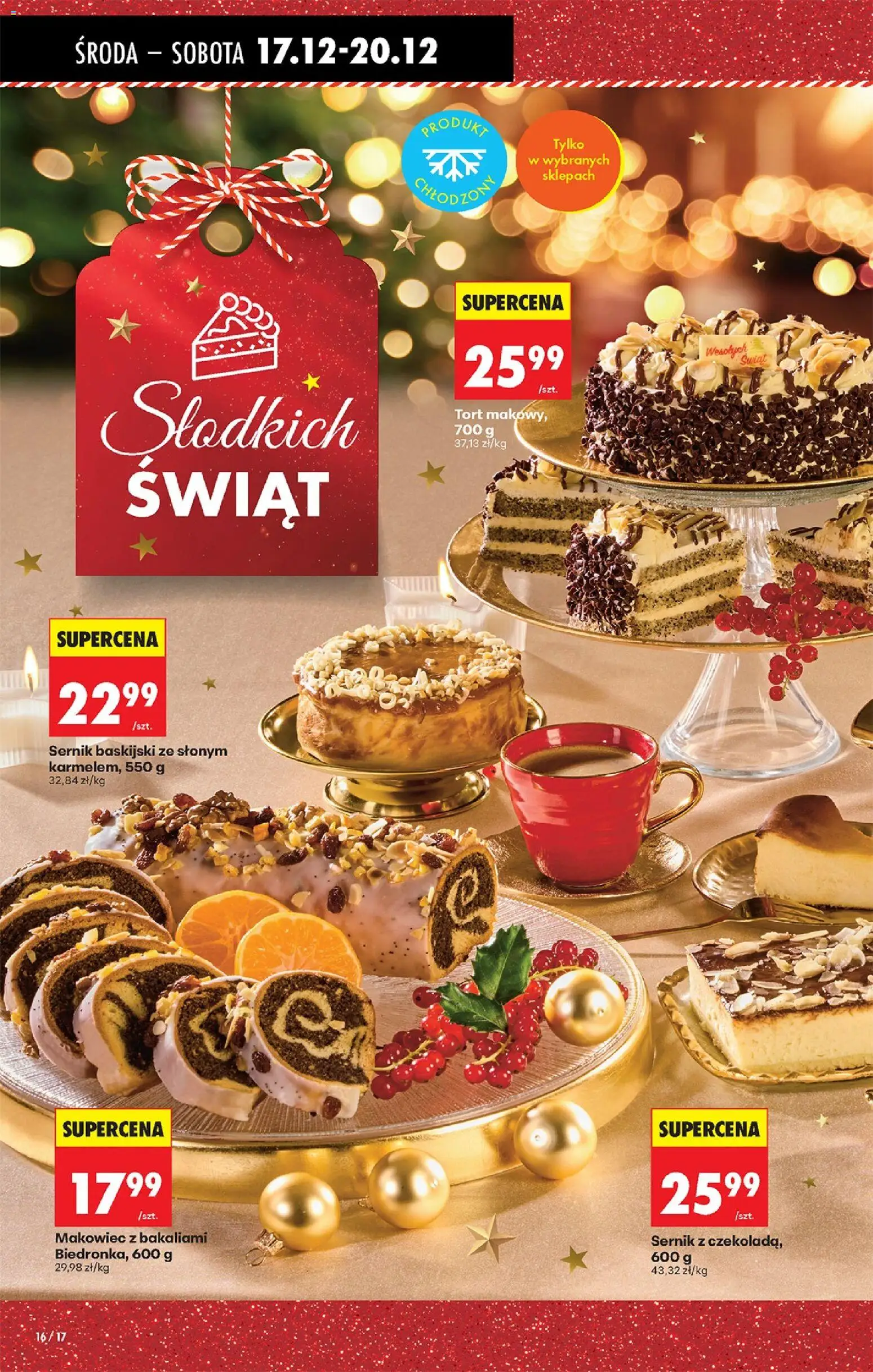 Biedronka gazetka - Oferta w tym tygodniu od 17.12.2025 | Strona: 22 | Produkty: Tort