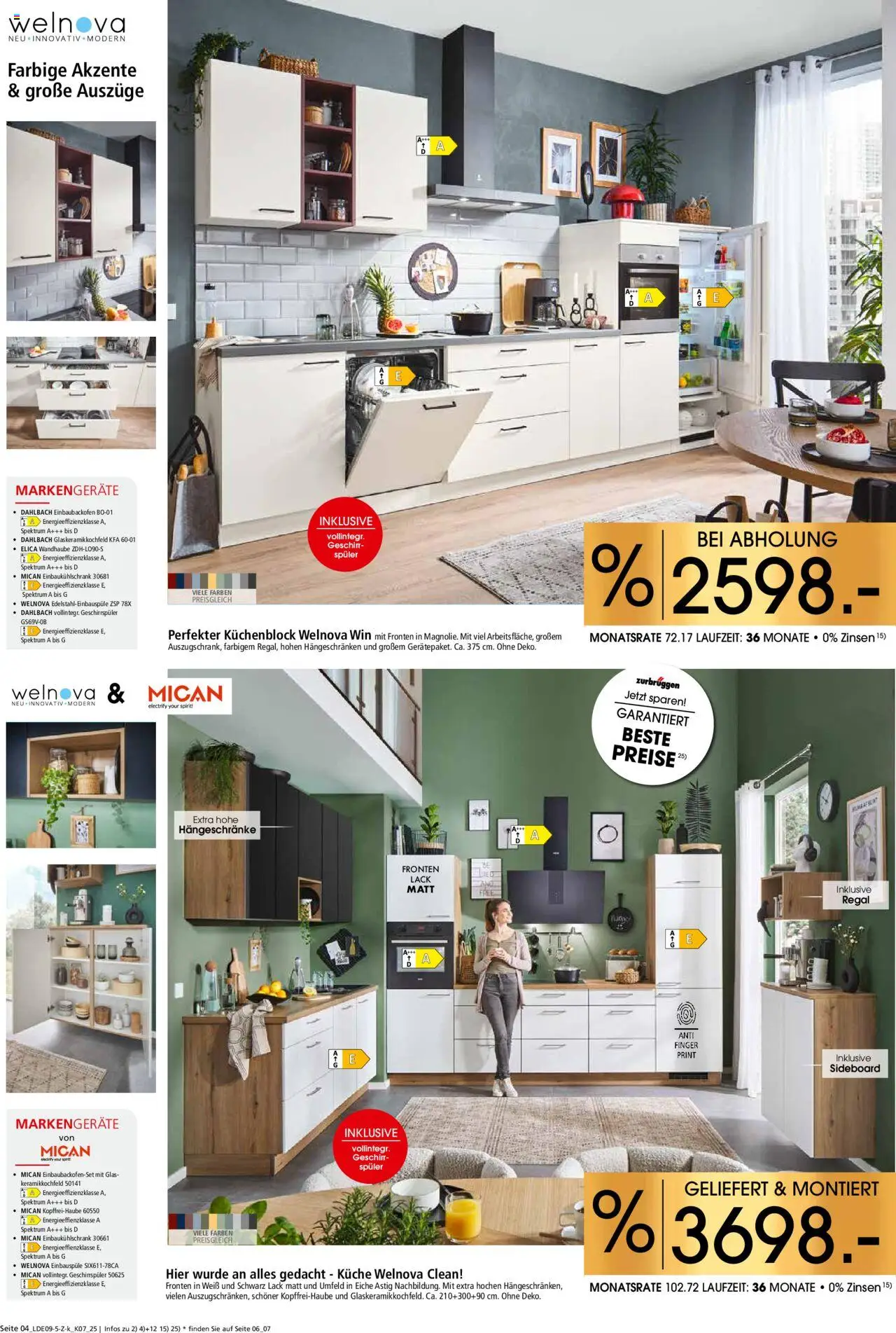 Zurbrüggen - Küchen für Ihr Zuhause – gültig ab 14.09.2025 | Seite: 4 | Produkte: Geschirrspüler, Sideboard, Küchenblock, Regal