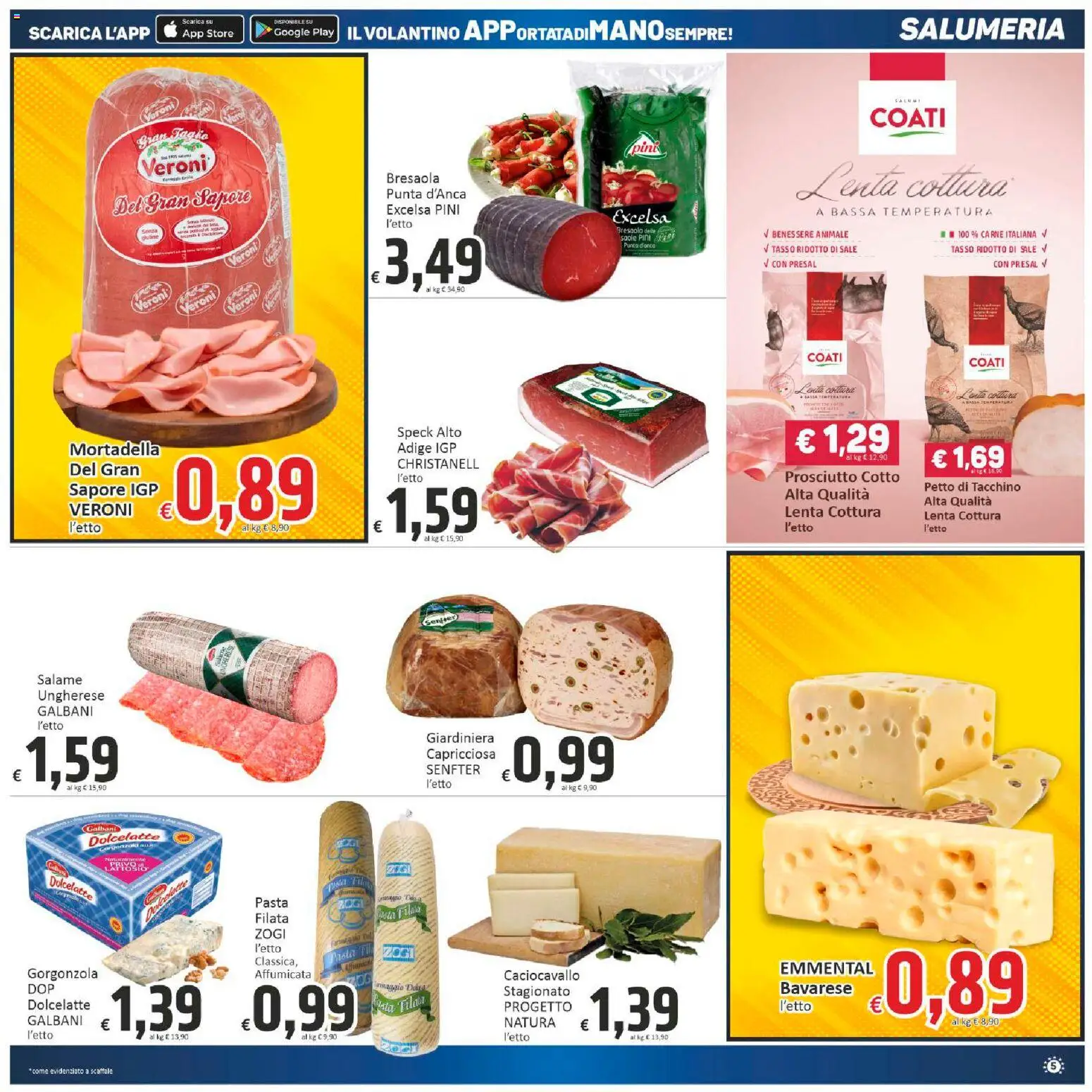 Volantino Paghi Poco del 07.01.2026 | Pagina: 5 | Prodotti: Speck, Salame, Sale, Tacchino