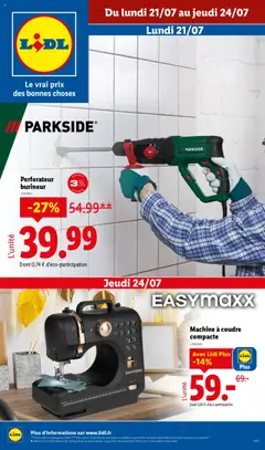 LIDL - Prévisualisation de LIDL Les bonnes affaires de la semaine valide à partir de 21.07.2025