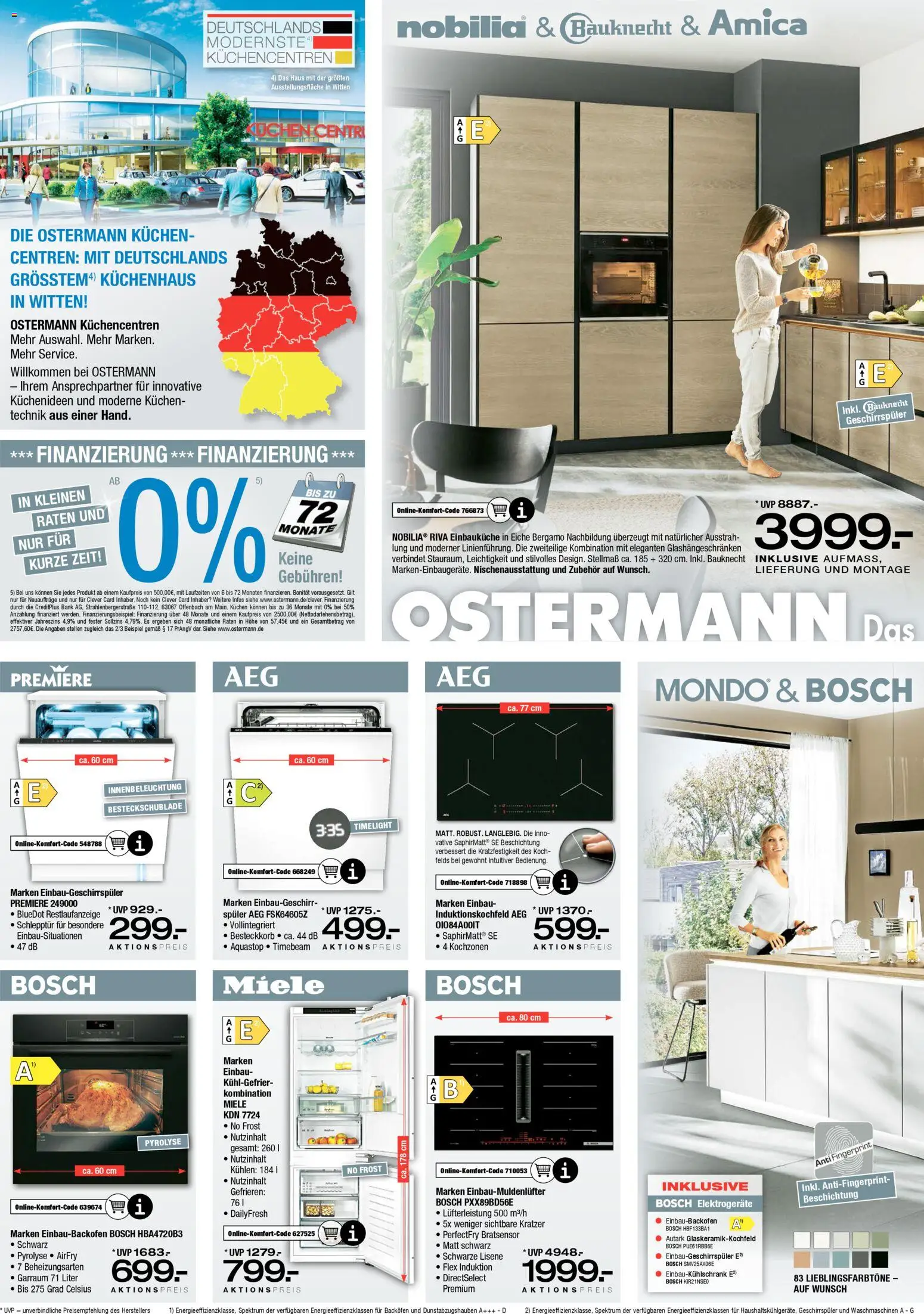 Ostermann Prospekt 	 – gültig ab 11.04.2026 | Seite: 12 | Produkte: Bosch, AEG, Geschirrspüler, Einbauküche