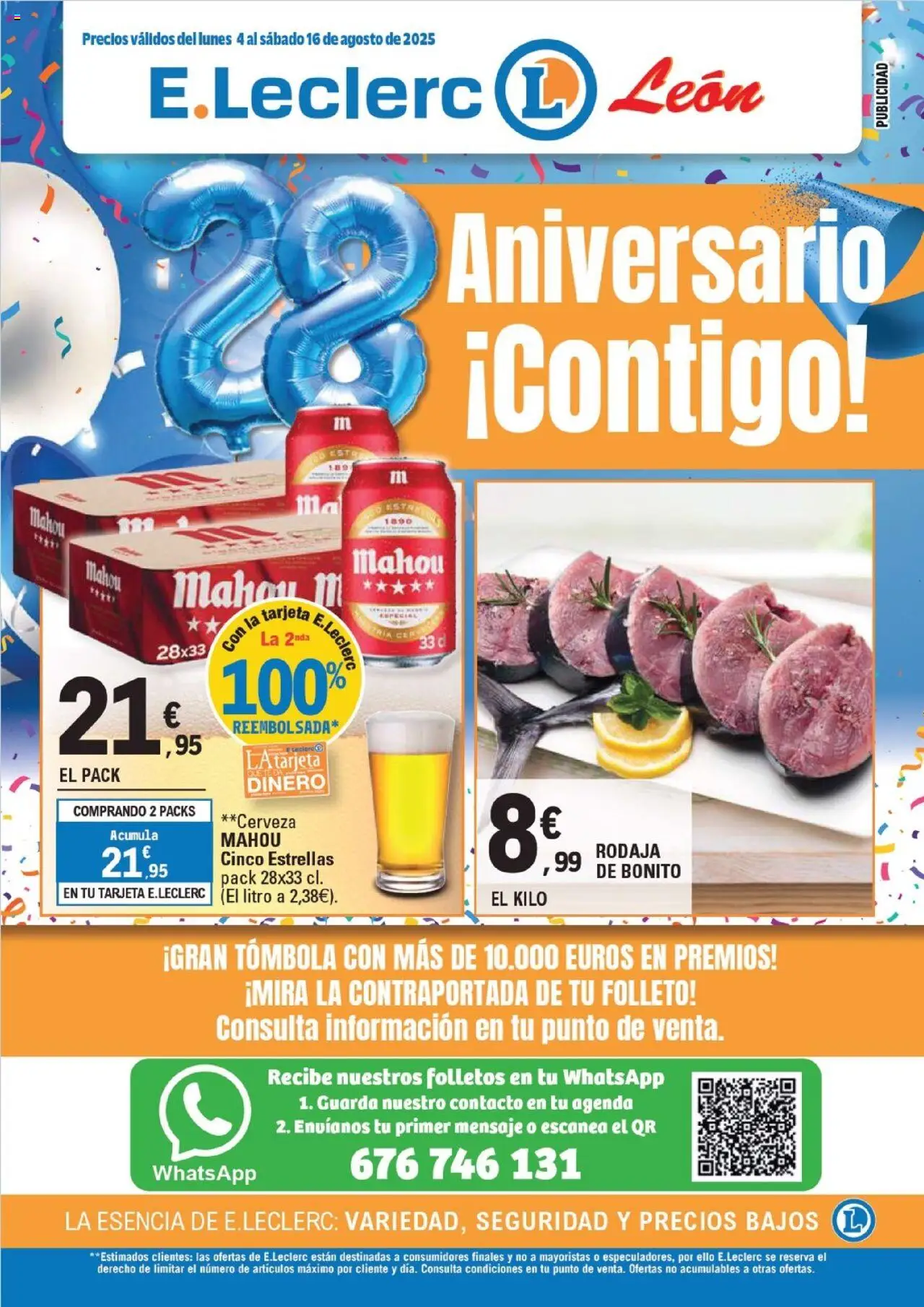 E.Leclerc folleto │ válido desde el 04.08.2025 | Página: 1 | Productos: Cerveza