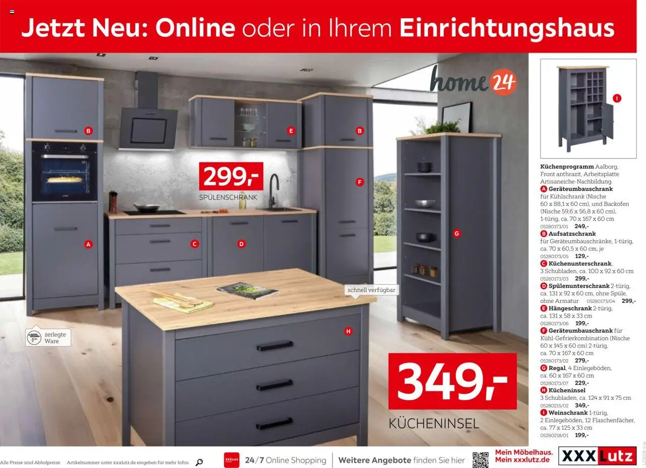 XXXL Lutz Nr. 1 beim Preis - gültig ab dem 04.08.2025 | Seite: 9 | Produkte: Kühlschrank, Armatur, Hängeschrank, Backofen