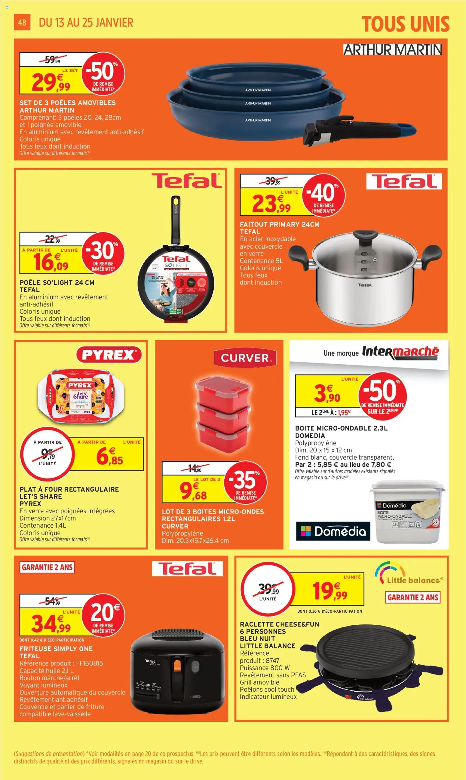 {H1} | Page: 48 | Produits: Poêle, Friteuse, Raclette, Panier