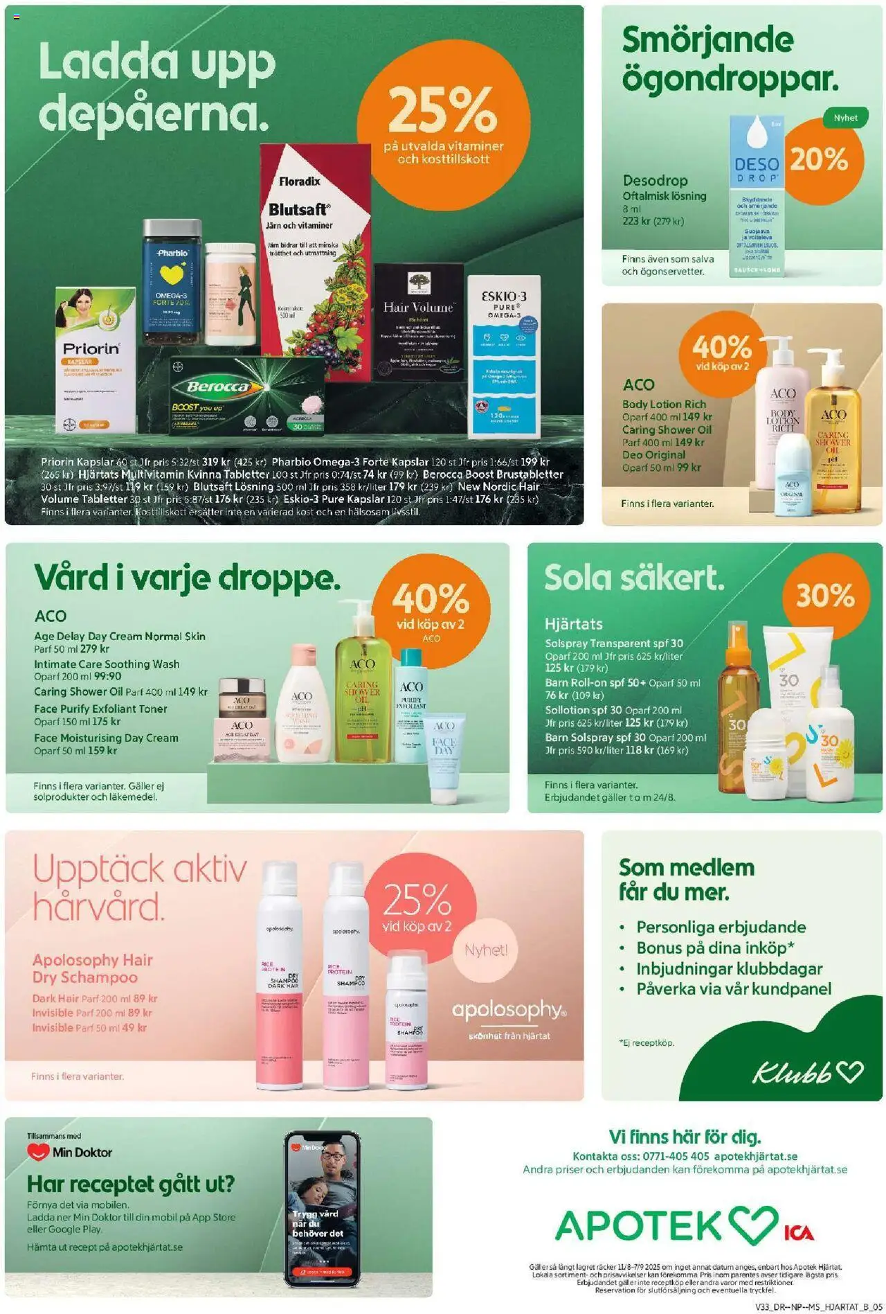 ICA Maxi reklamblad aktuell från 11.08.2025 | Sida: 8 | Produkter: Järn, Body lotion, Deodorant, Galler