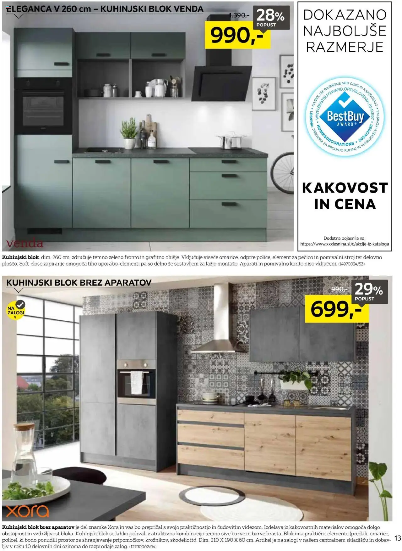Novi XXXL Lesnina katalog ponudbe – veljaven od 01.09.2025 | Stran: 13 | Izdelki: Pomivalni stroj, Pomivalno korito, Blok