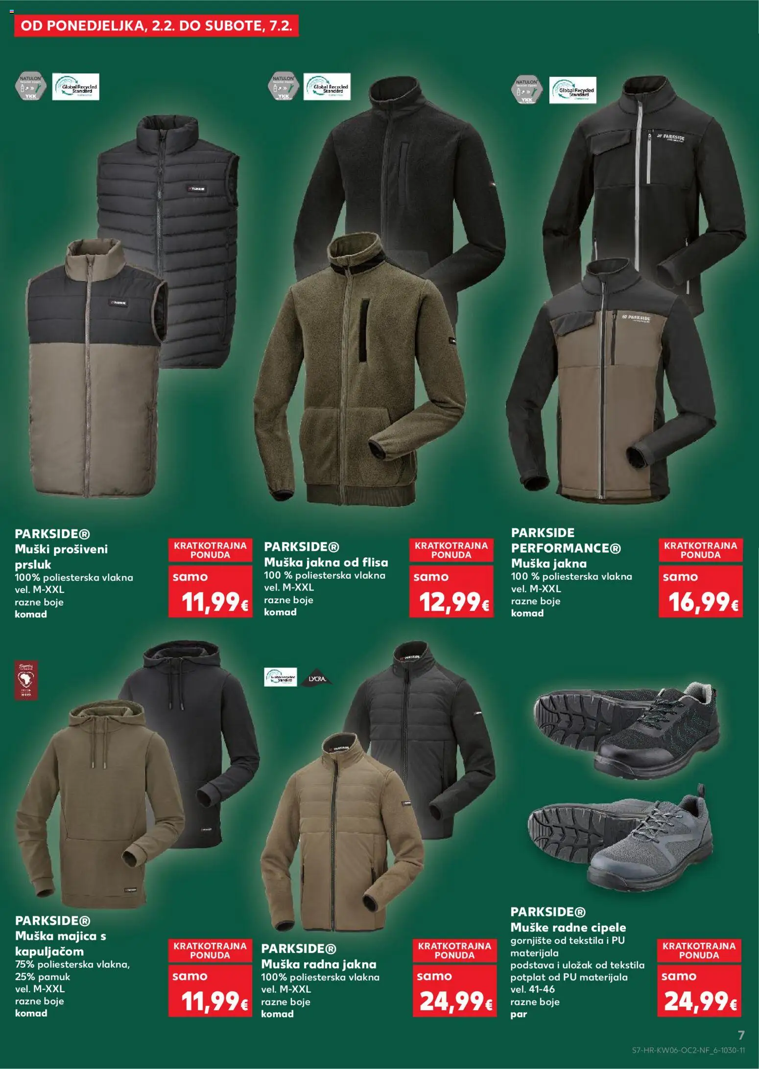 Kaufland katalog | vrijedi od 04.02.2026 | Stranica: 7 | Proizvodi: Majica s kapuljačom, Majica, Prsluk, Jakna