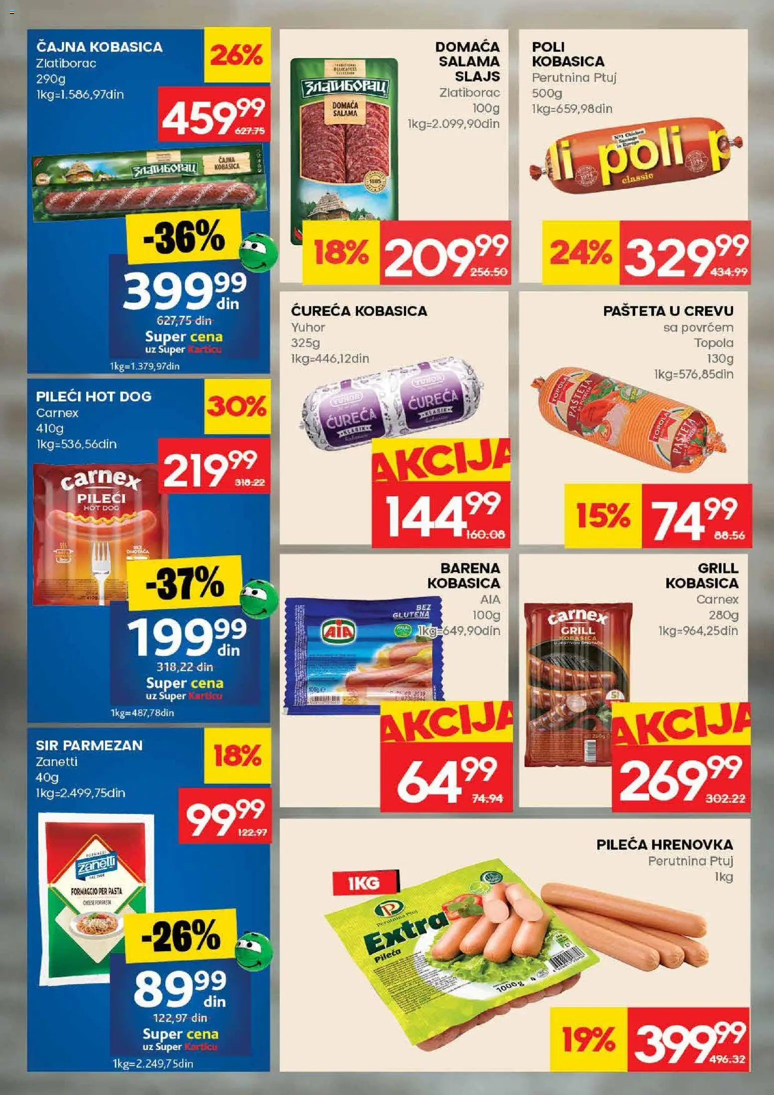 Idea katalog - važi od 09.04.2026 | Strana: 10 | Proizvode: Hot dog, Salama, Kobasica, Pašteta