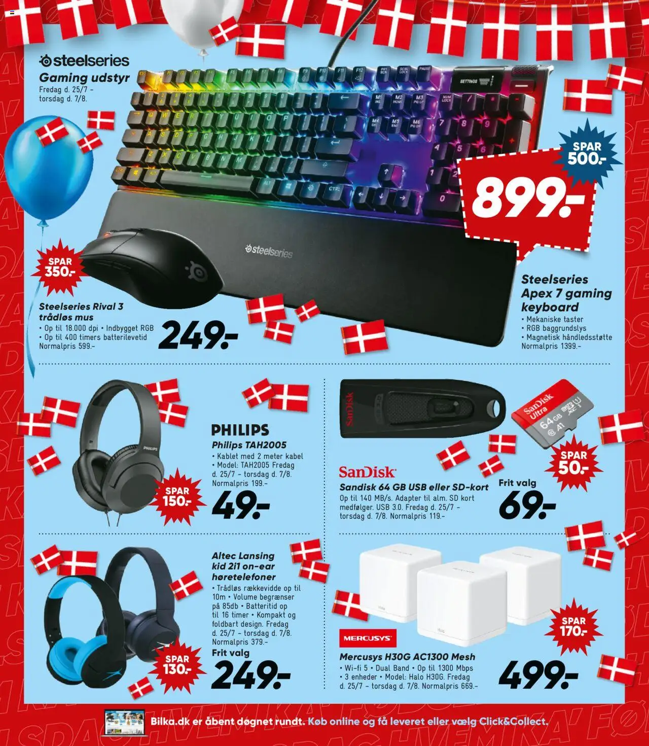 Bilka Tilbudsavis gyldig fra 25.07.2025 | Side: 16 | Produkter: USB, Mus, Høretelefoner, Kabel