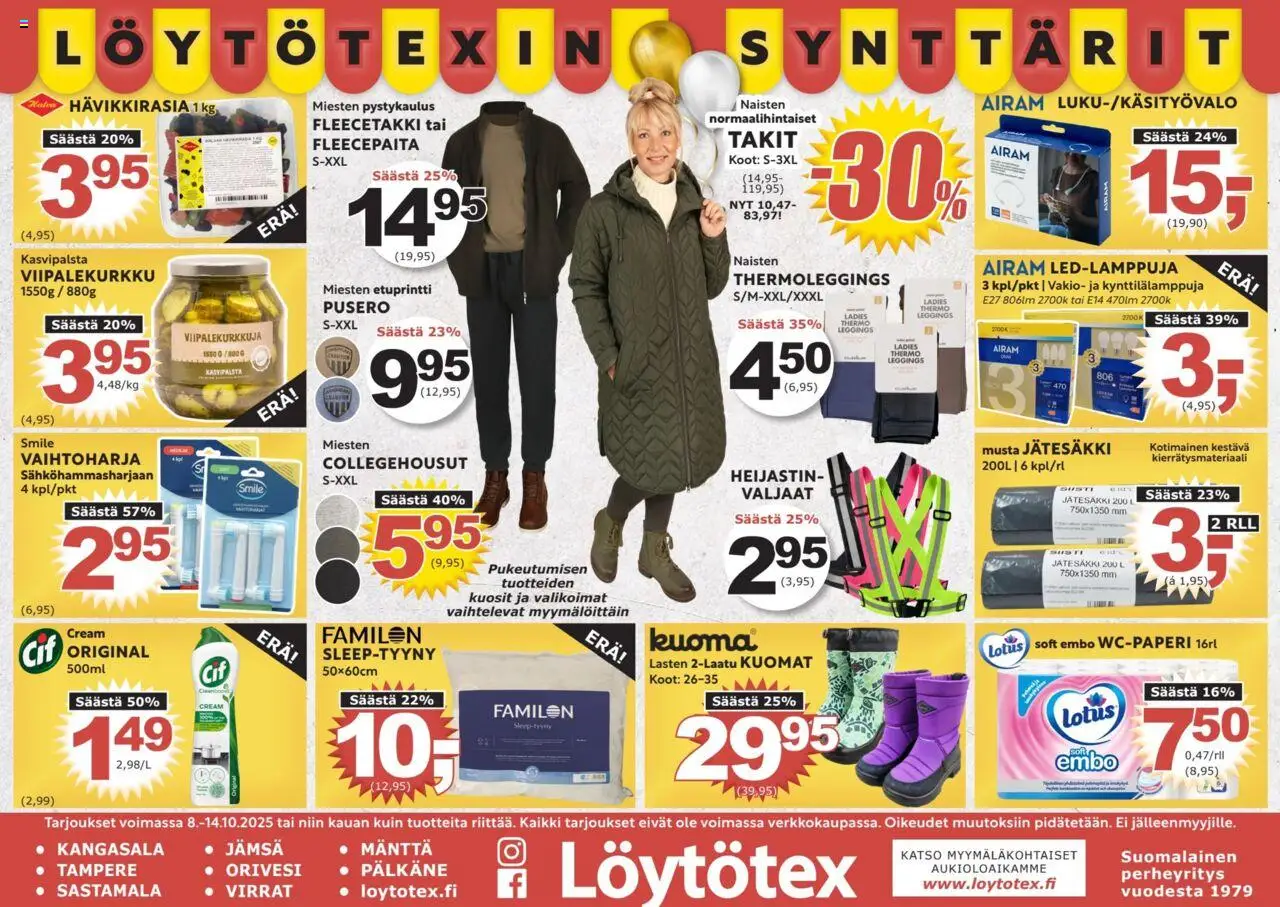 Löytötex tarjoukset – voimassa 08.10.2025 alkaen | Sivu: 1 | Tuotteet: Pusero