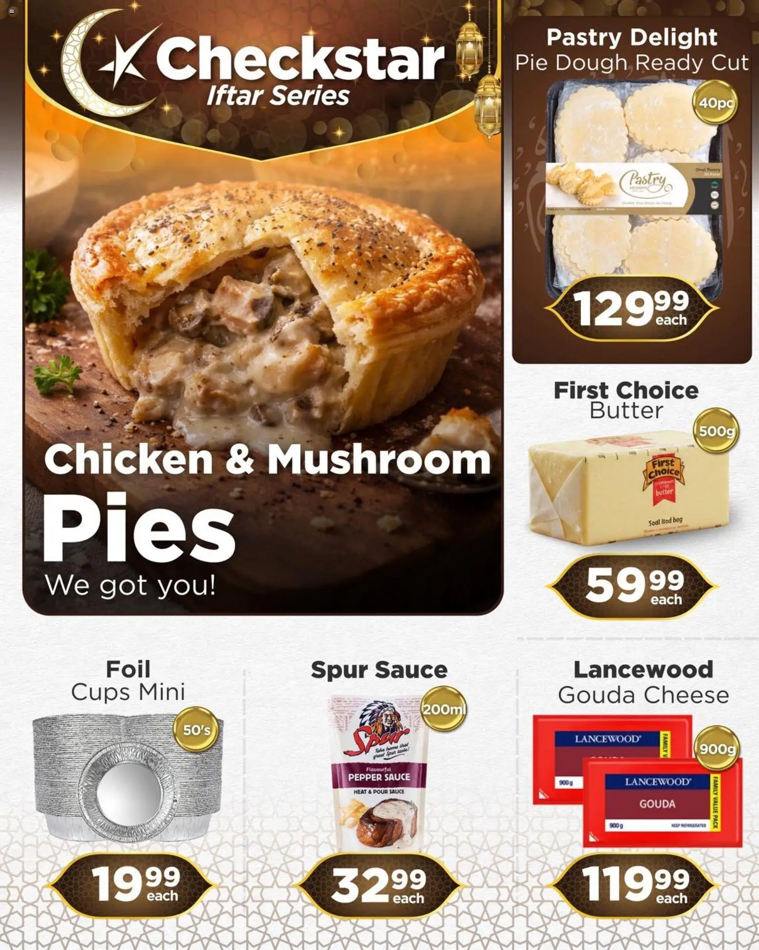 New Check Star catalogue – valid from 23.02.2026 | Page: 1 | Products: Butter, Chicken, Touca de banho, Sauce
