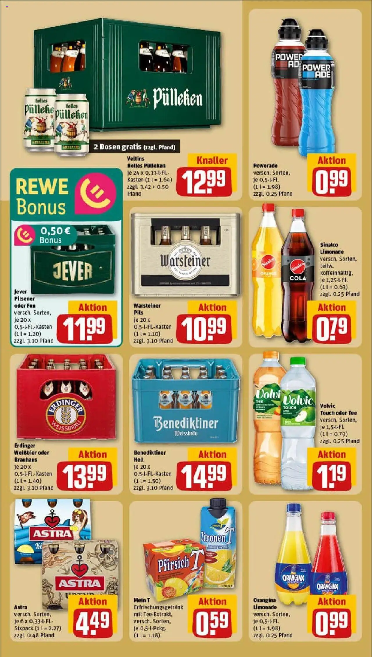 Rewe prospekt Saarbrücken / Klarenthal	 - gültig ab dem 20.07.2025 | Seite: 22 | Produkte: Erdinger, Weißbier, Warsteiner, Volvic