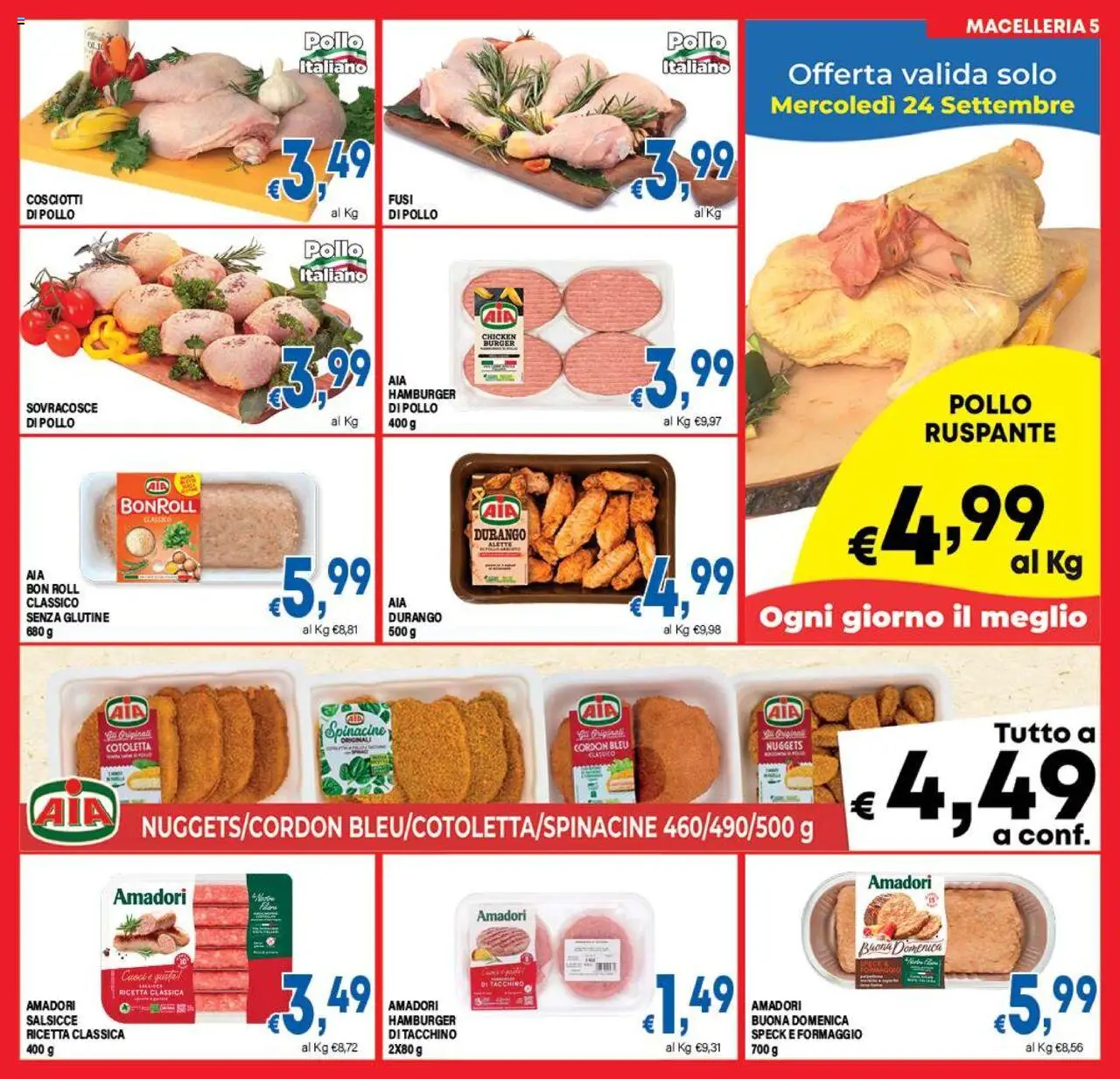 Volantino DEM del 17.09.2025 | Pagina: 5 | Prodotti: Speck, Tacchino, Formaggio, Hamburger