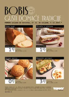 Tommy - Bobis Super ponuda - Pregled kataloga iz trgovine Tommy, vrijedi od 27.11.2025