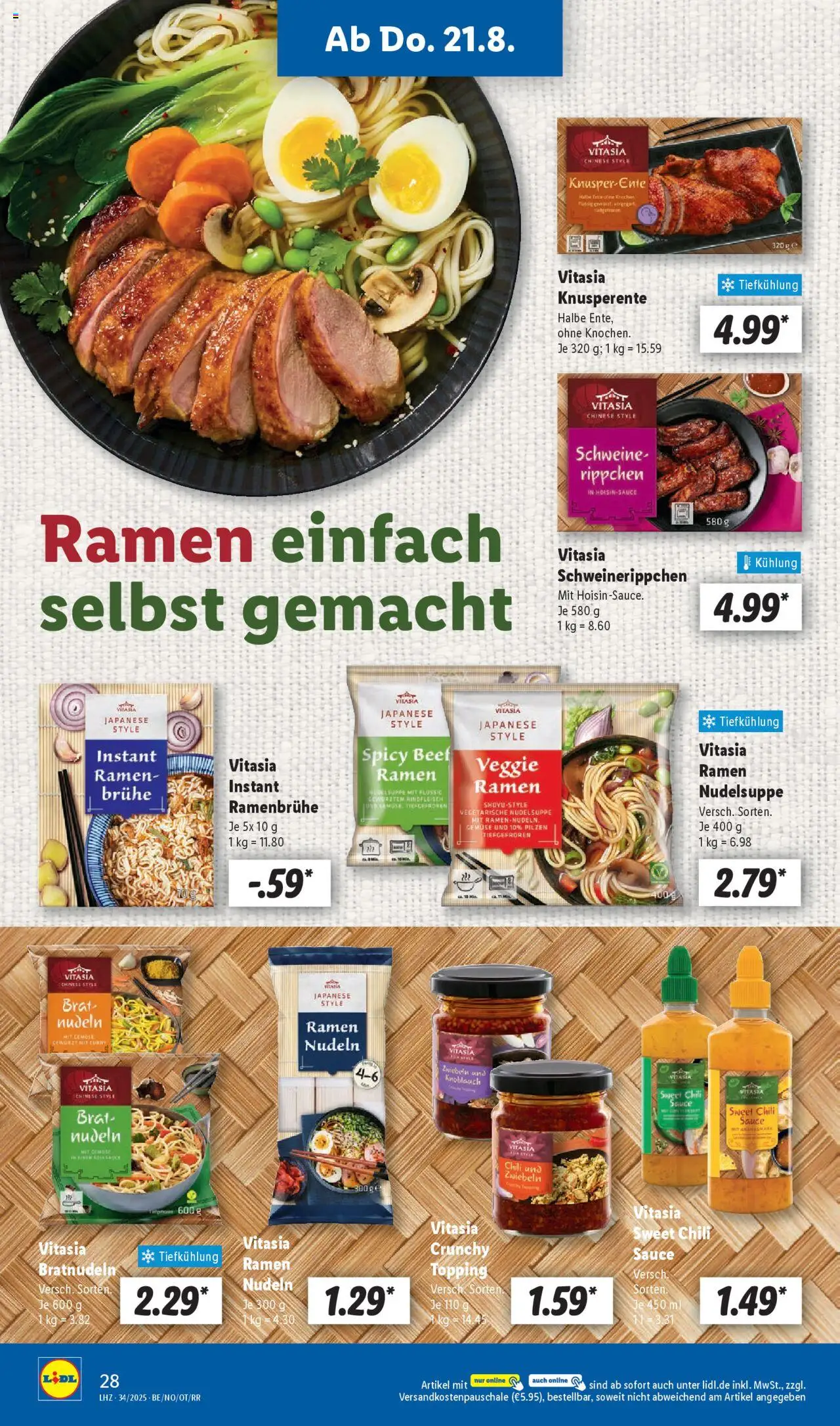 Lidl Prospekt Brakel 	 - gültig ab dem 18.08.2025 | Seite: 46 | Produkte: Zwiebeln, Gemüse, Nudeln, Ente