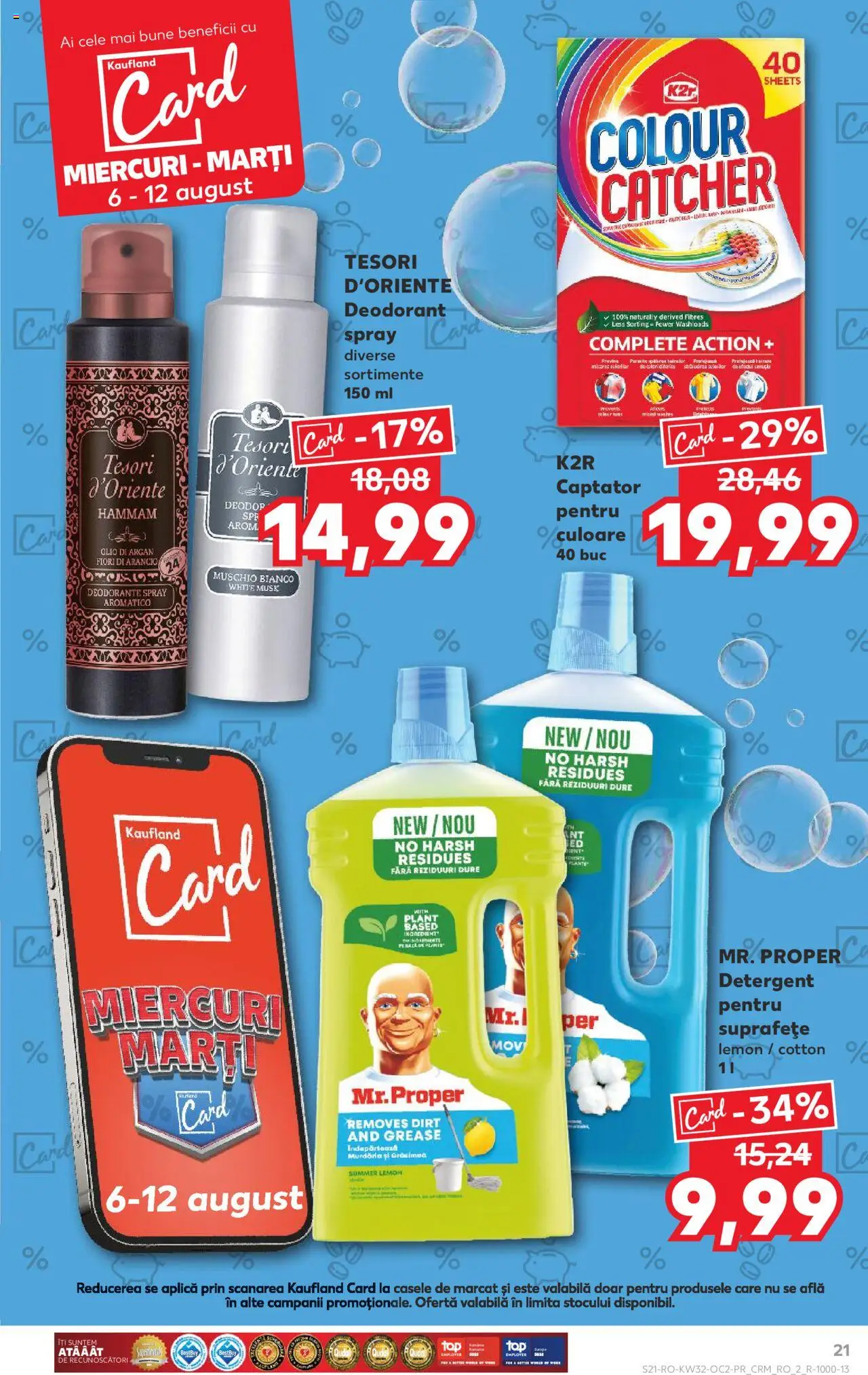 Catalog Kaufland - Tulcea – valabil de la 06.08.2025 | Pagină: 21 | Produse: Deodorant, Detergent