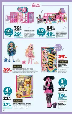 Super U - Prévisualisation de Super U - Prix bas de Noël valide à partir de 21.10.2025 | Page: 14 | Produits: Poupée, Dressing, Poupée Rainbow High