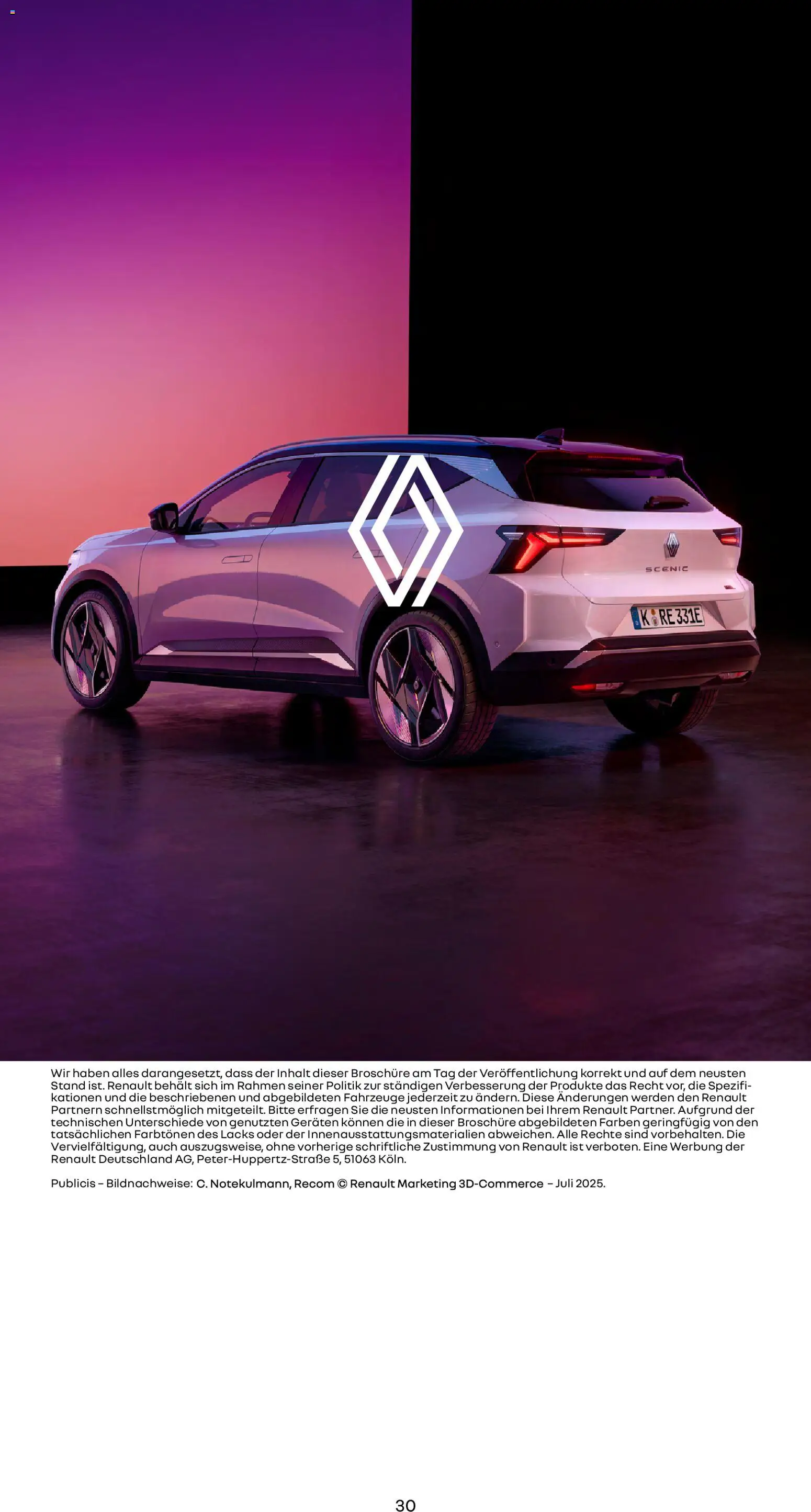 Renault Scenic E-Tech – gültig ab 15.01.2026 | Seite: 30