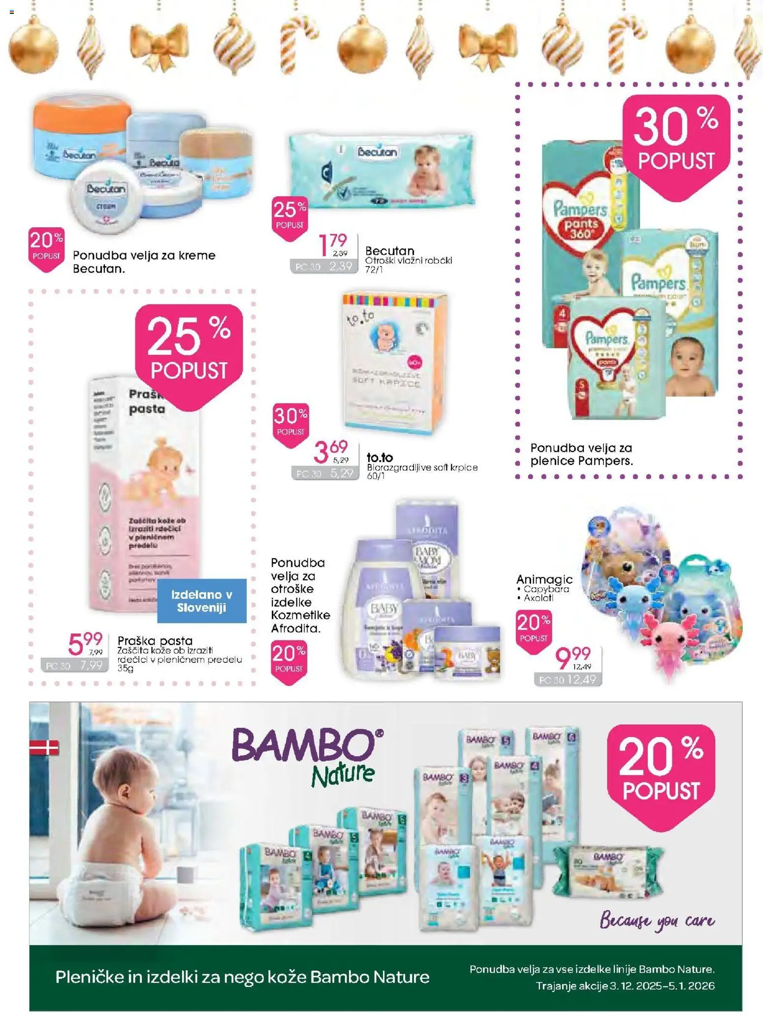 Novi Tuš drogerija katalog ponudbe – veljaven od 03.12.2025 | Stran: 35 | Izdelki: Plenice, Robčki