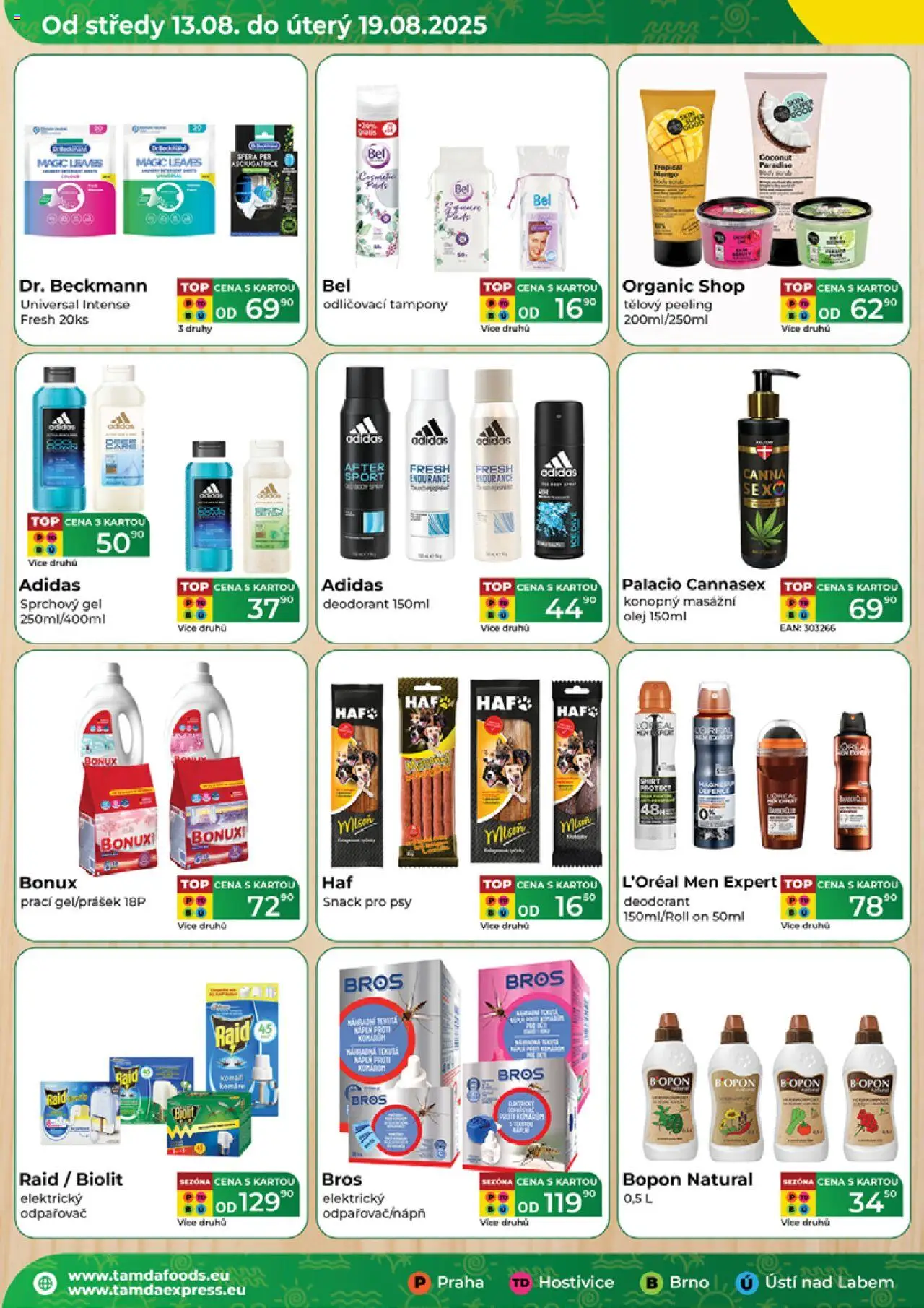 Tamda Foods leták od 13.08.2025 | Strana: 4 | Produkty: Raid, Tampony, Peeling, Bonux
