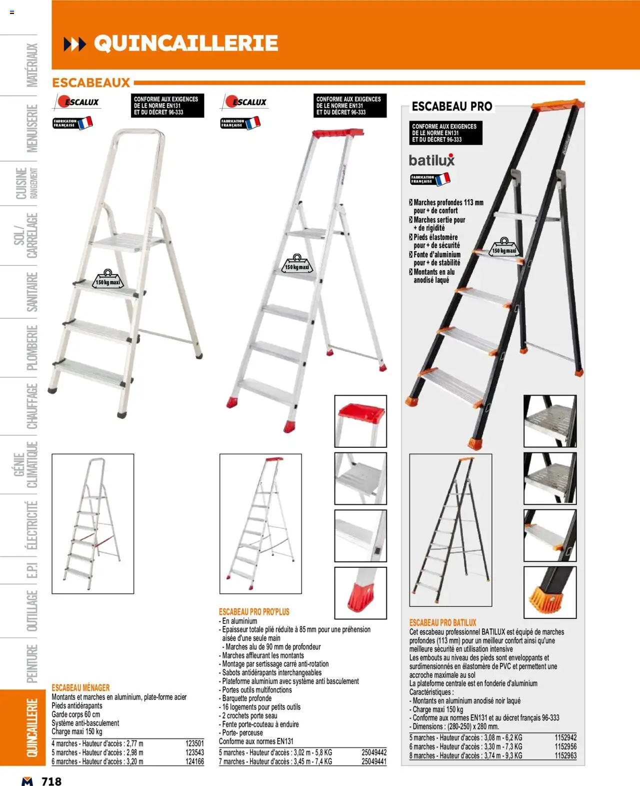  | Page: 718 | Produits: Perceuse, Porte, Laque, Escabeau