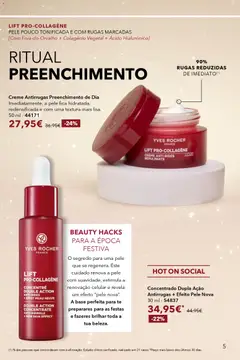 Pré-visualização Creme Antirrugas Preenchimento de Dia, Imediatamente, a pele fica hidratada, redensificada e com uma textura mais lisa. 50 ml - 44171 válido de 30.11.2025 | Página: 5 | Produtos: Base, Creme