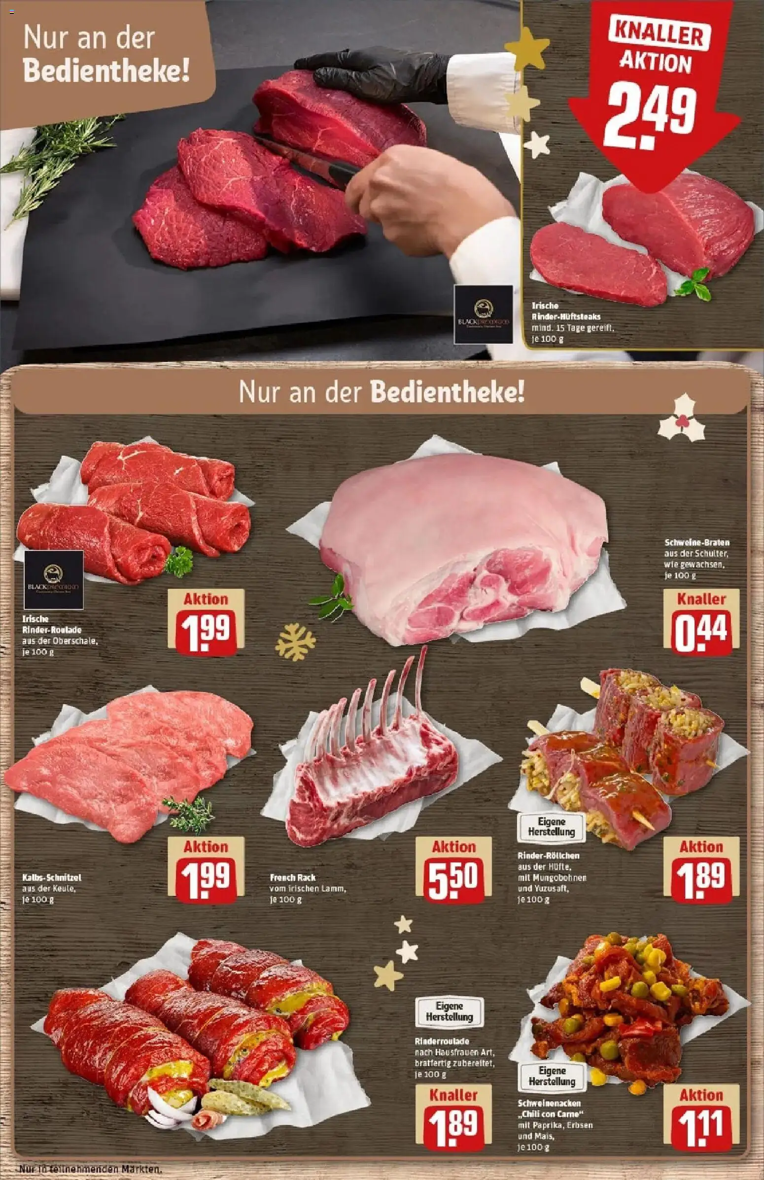 Rewe prospekt Nuthetal / Bergholz-Rehbrücke	 – gültig ab 23.11.2025 | Seite: 10 | Produkte: Schnitzel, Chili, Steak, Erbsen