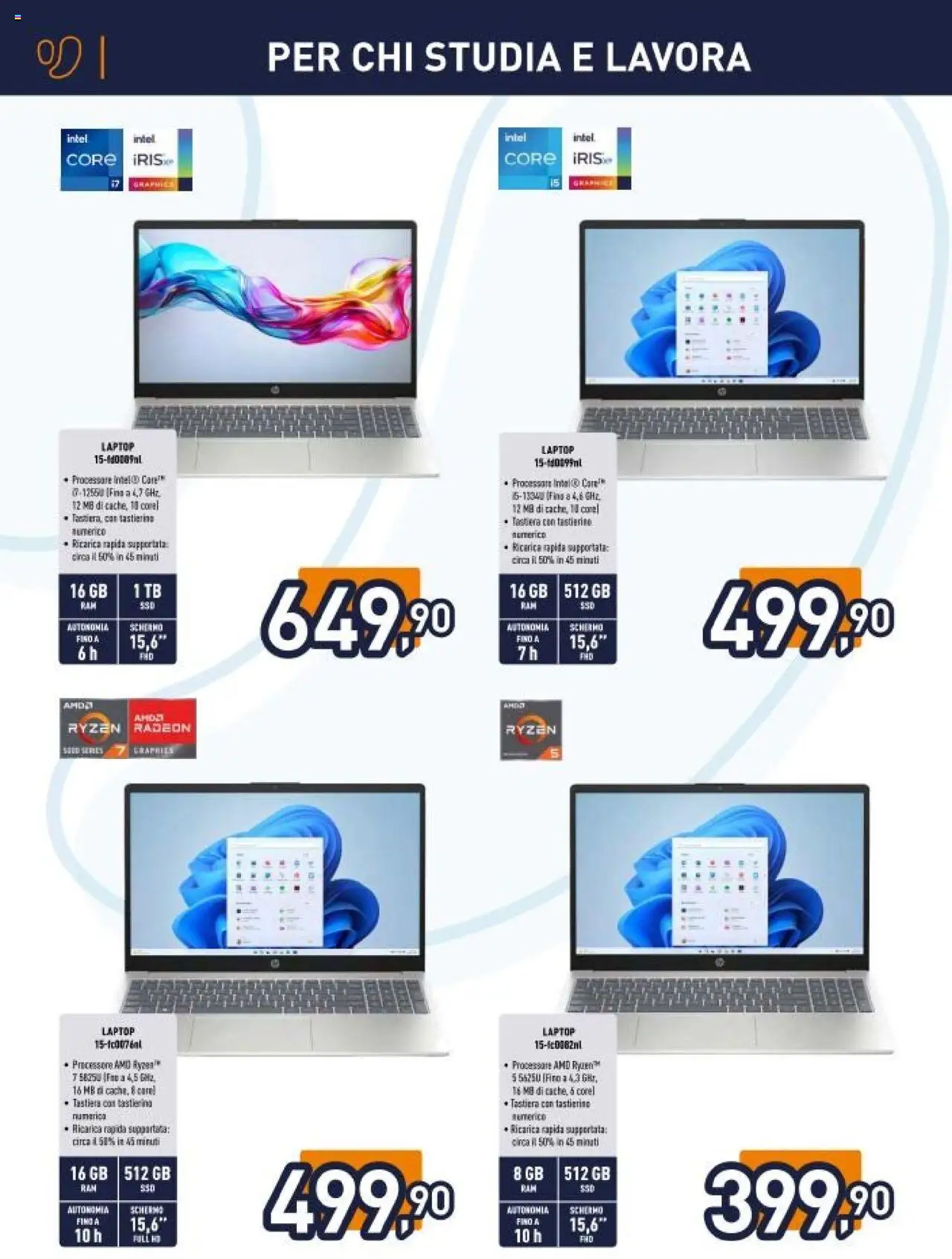 Volantino Unieuro del 13.10.2025 | Pagina: 2 | Prodotti: Schermo, Laptop, Tastiera